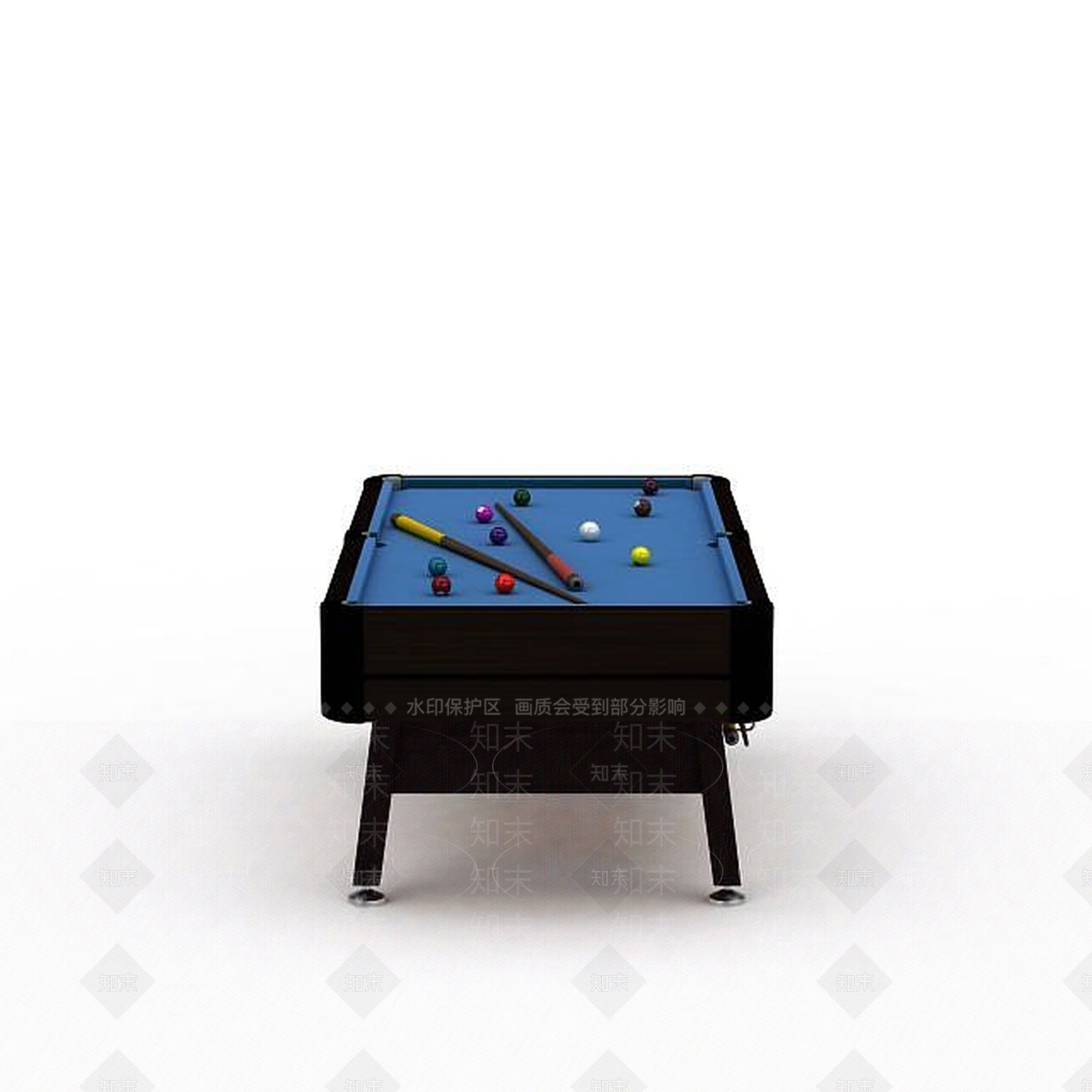 现代台球桌3D模型下载【ID:1197777420】