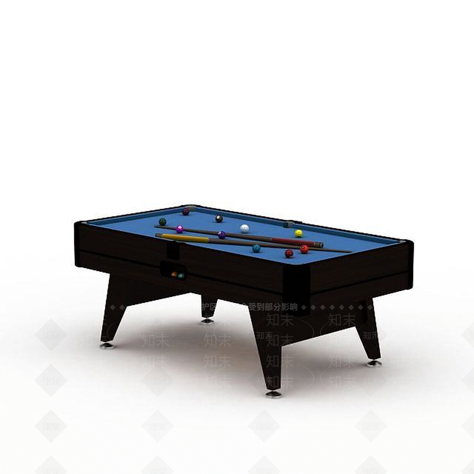 现代台球桌3D模型下载【ID:1197777420】