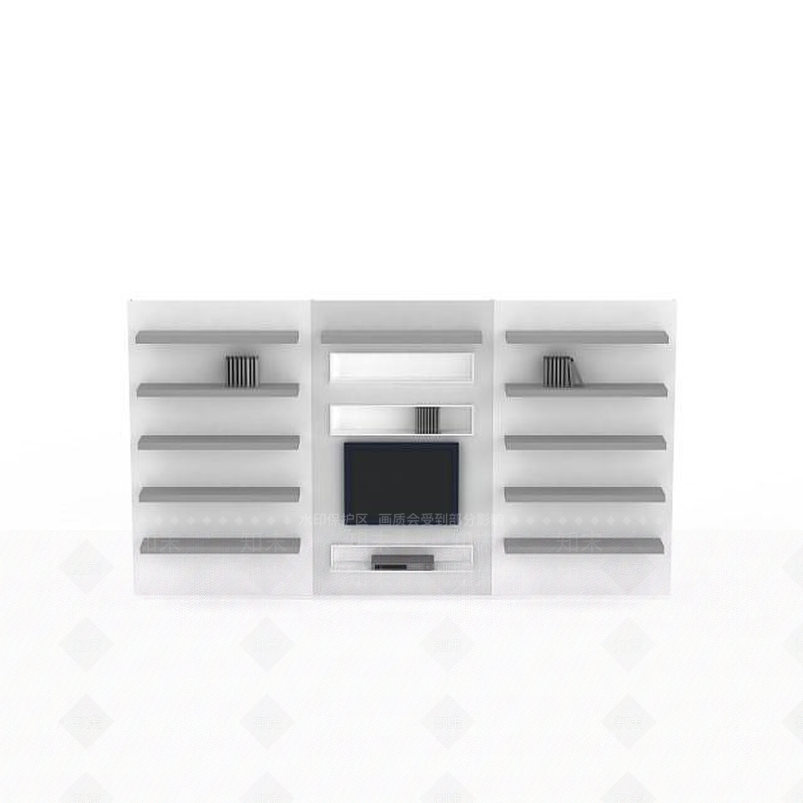 现代简约风格壁柜3D模型下载【ID:1197589372】