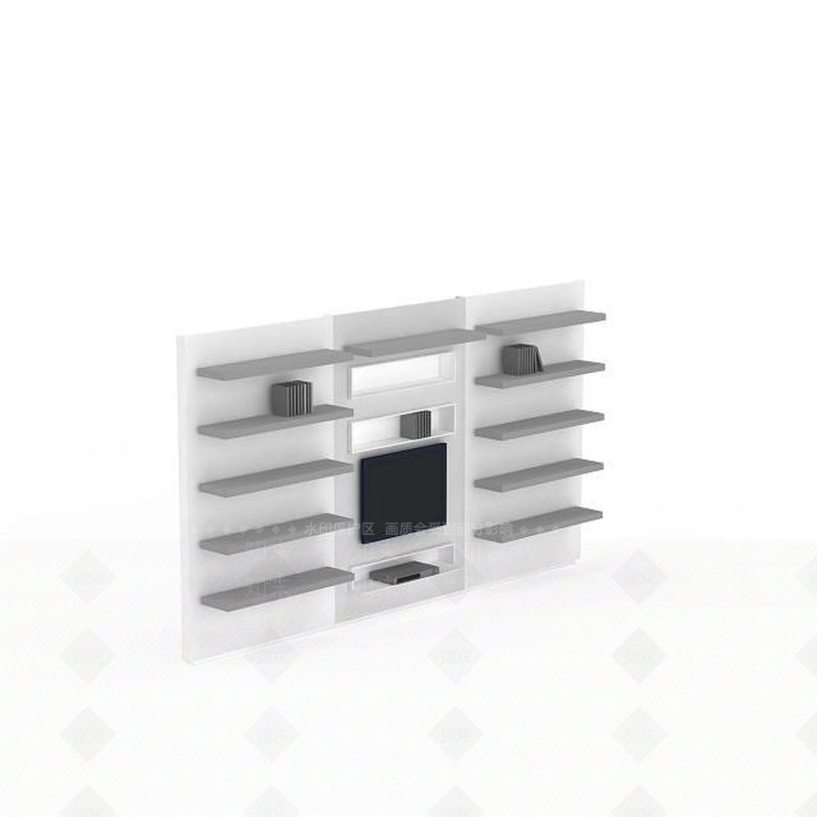 现代简约风格壁柜3D模型下载【ID:1197589372】