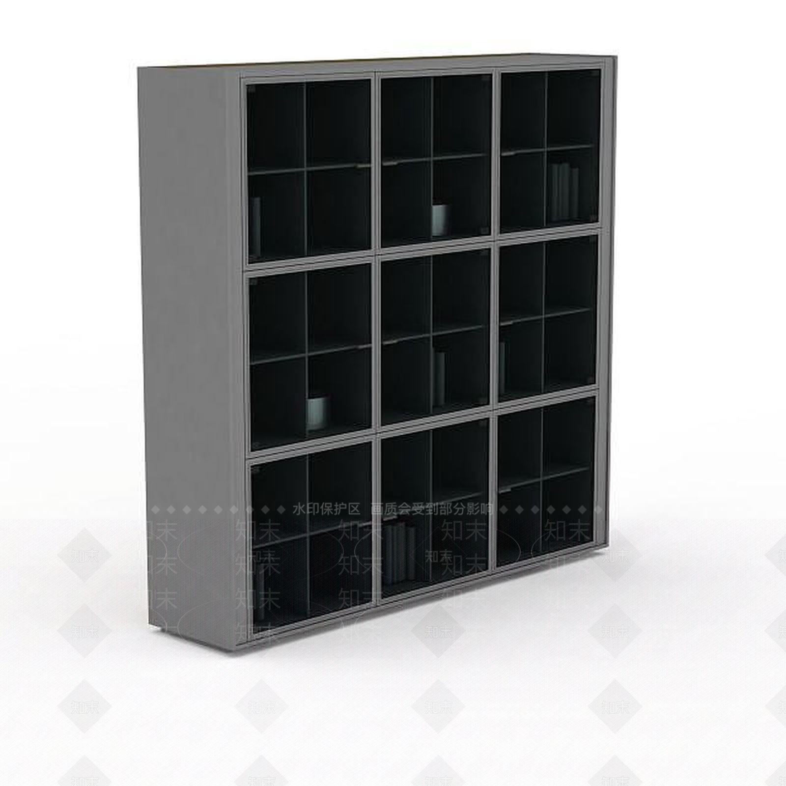现代办公室展示柜3D模型下载【ID:1197595796】