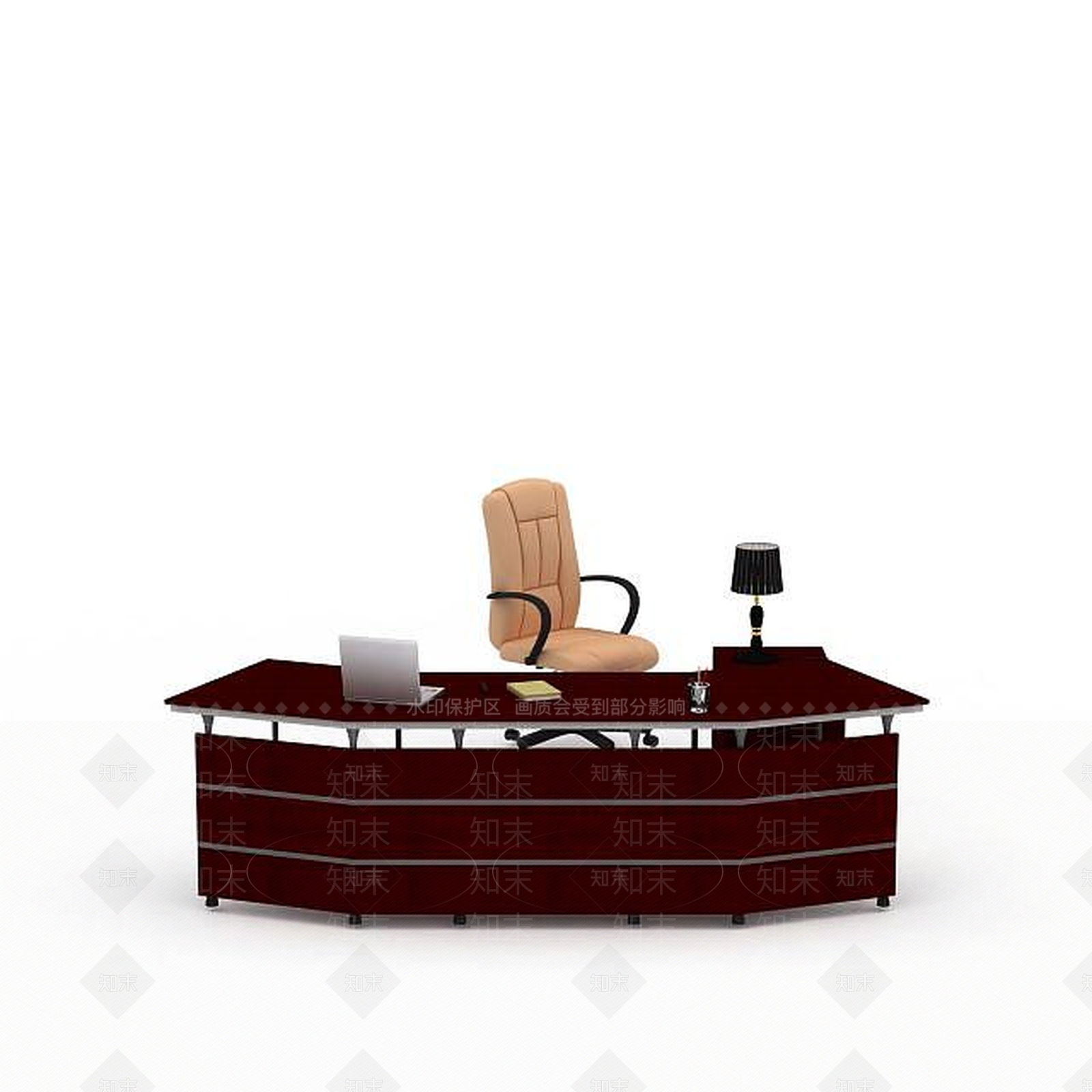 现代办公室桌椅组合3D模型下载【ID:1197596072】