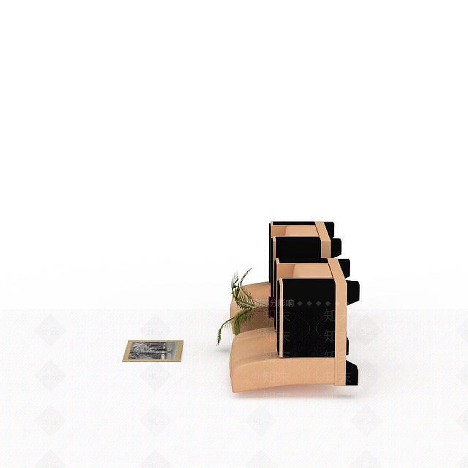 现代办公室沙发3D模型下载【ID:1197596037】