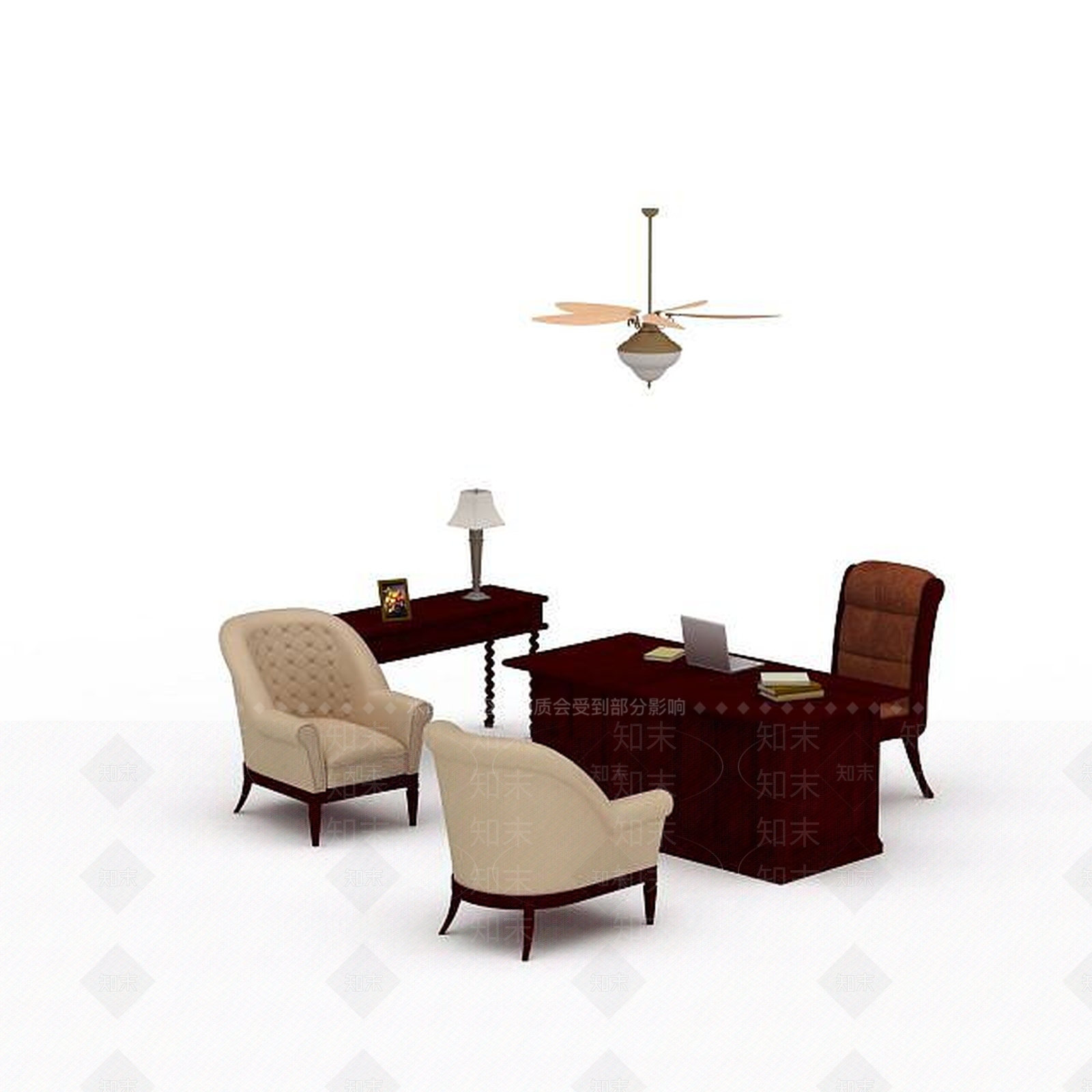 现代办公桌椅3D模型下载【ID:1197596685】