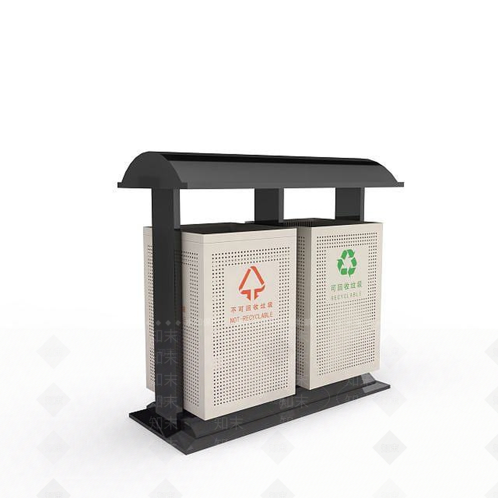 现代道路垃圾桶3D模型下载【ID:1197597038】