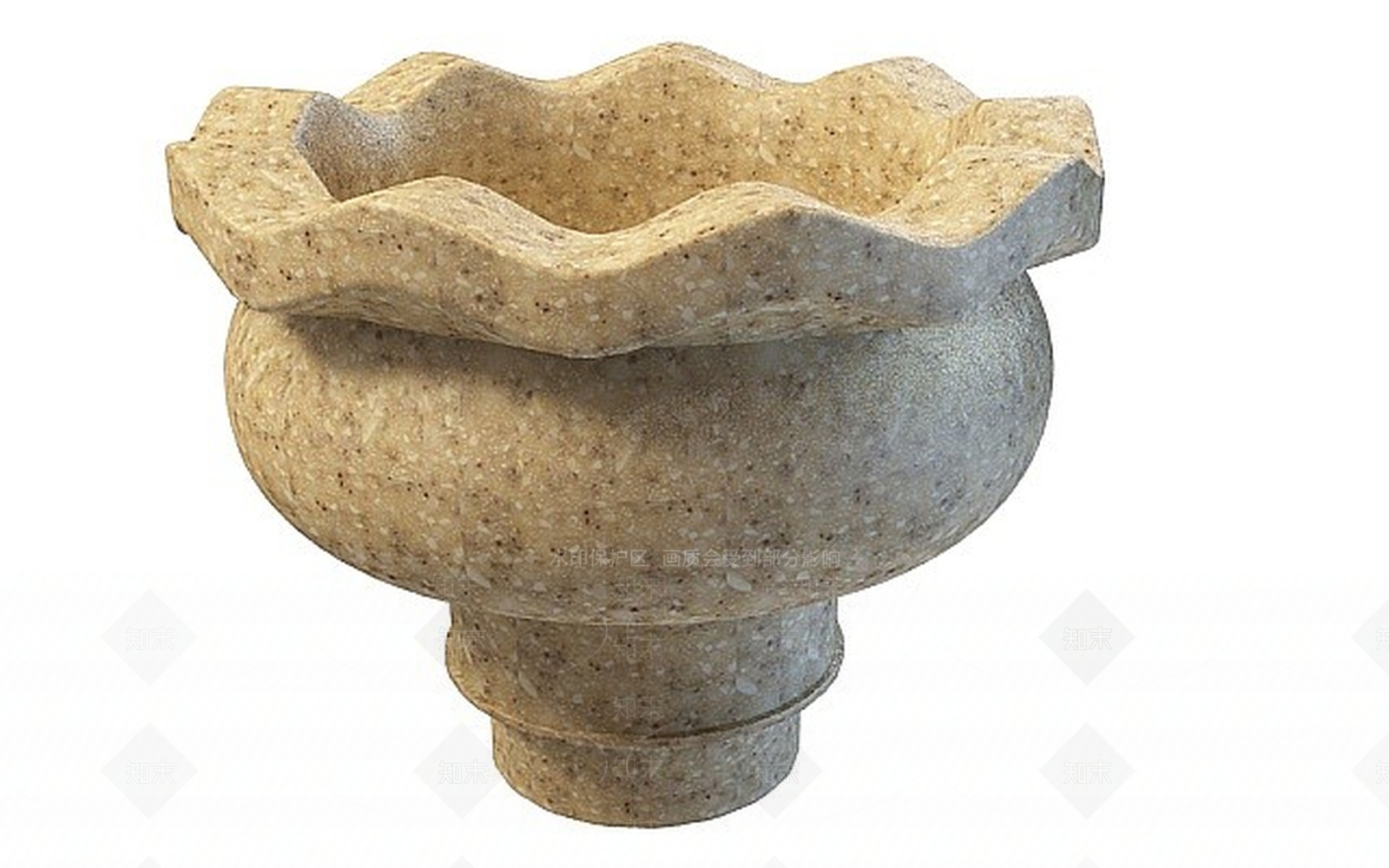 欧式古典欧式广场花盆3D模型下载【ID:1197597534】