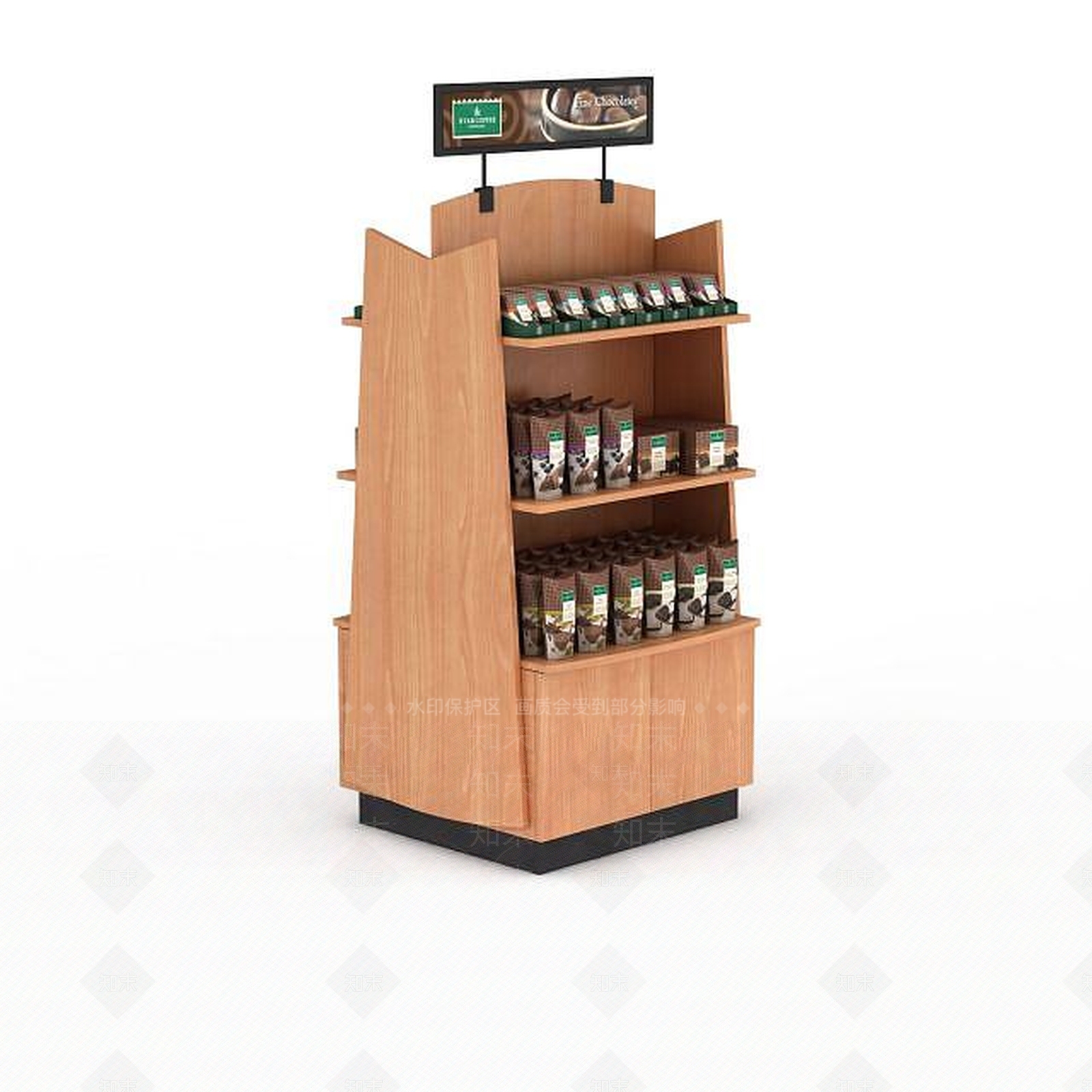 现代食品店货架3D模型下载【ID:1197598477】