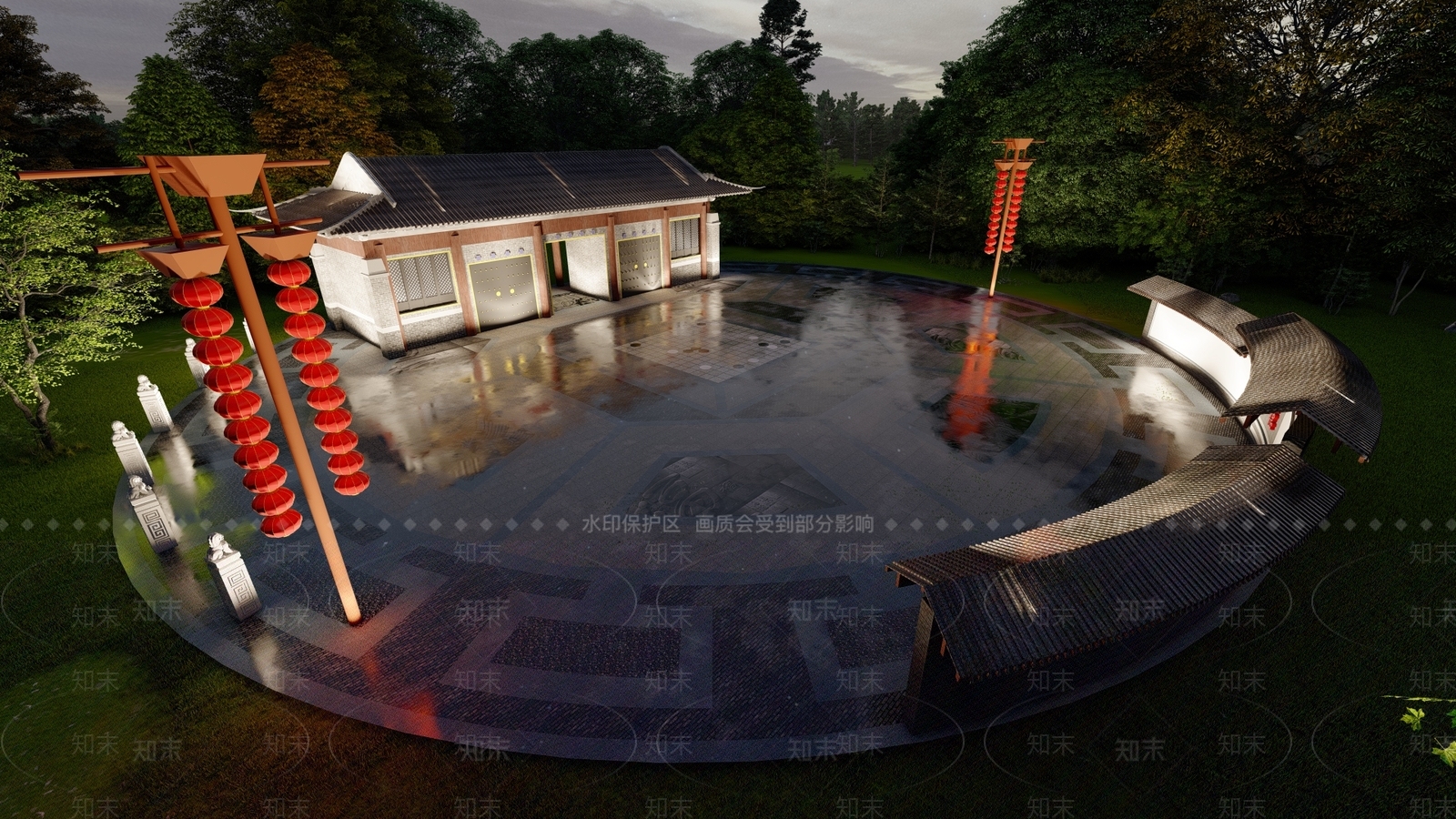 中式其他景观小建筑SU模型下载【ID:1197598821】