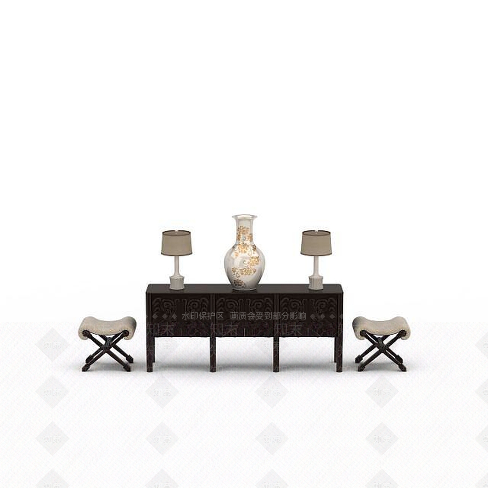现代书桌椅3D模型下载【ID:1197598725】