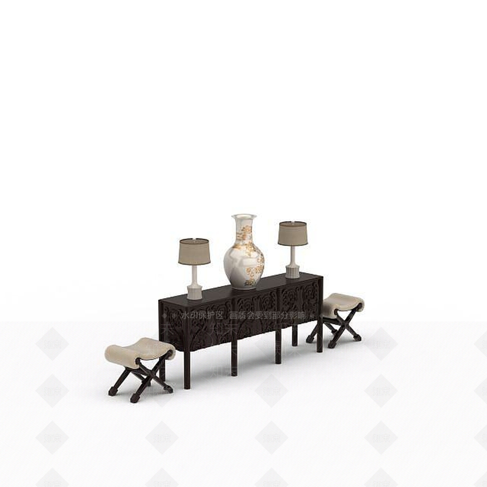 现代书桌椅3D模型下载【ID:1197598725】