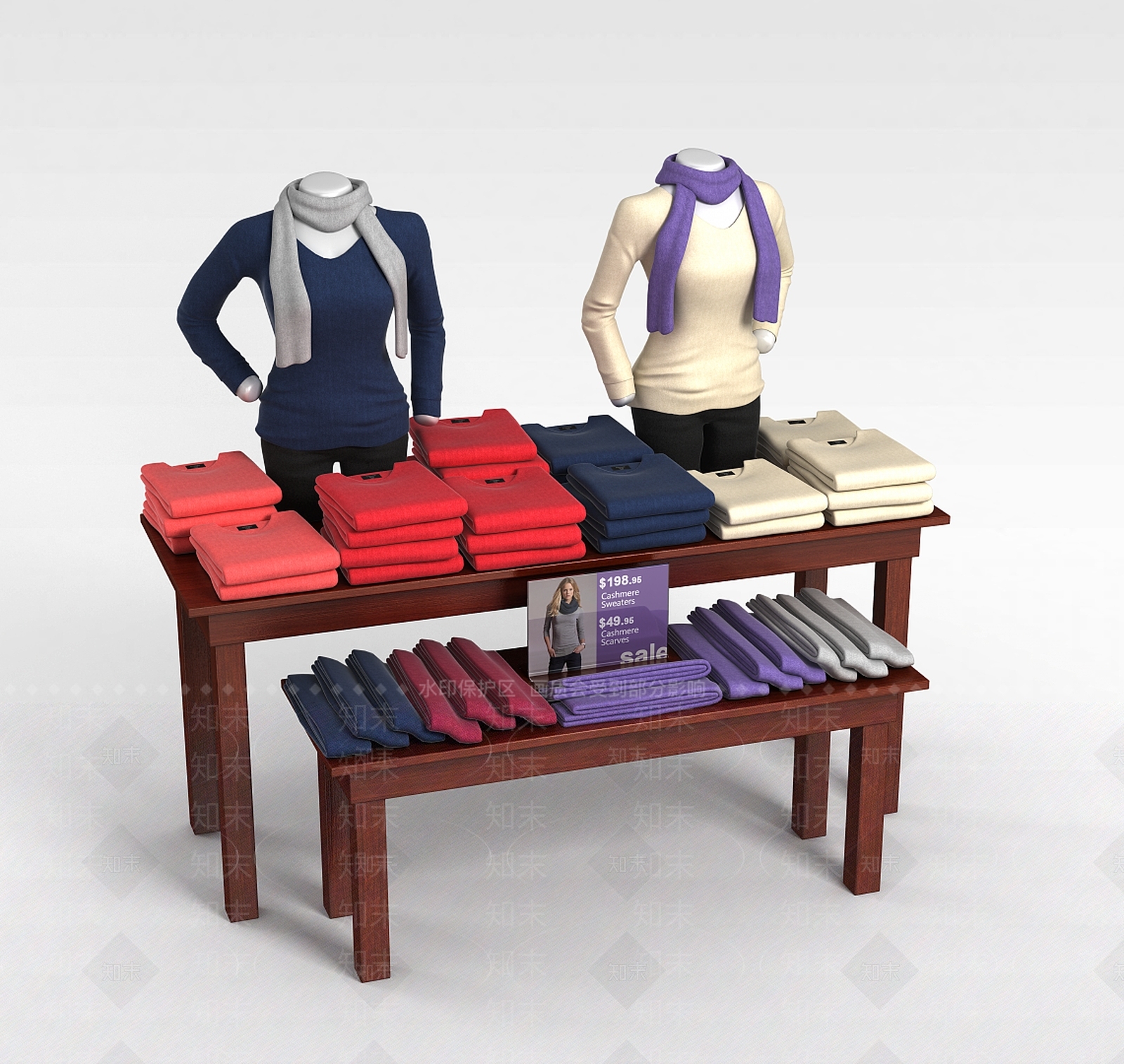 现代服装店衣服3D模型下载【ID:1197598728】