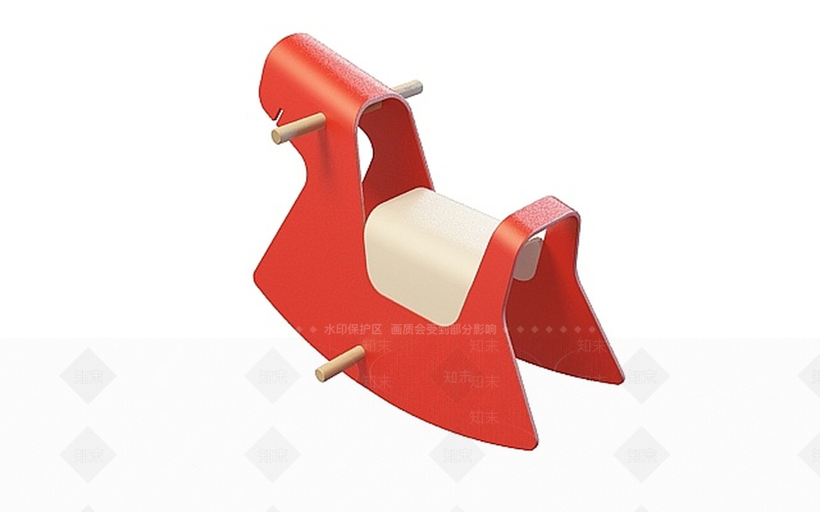 现代儿童器材3D模型渲染效果图