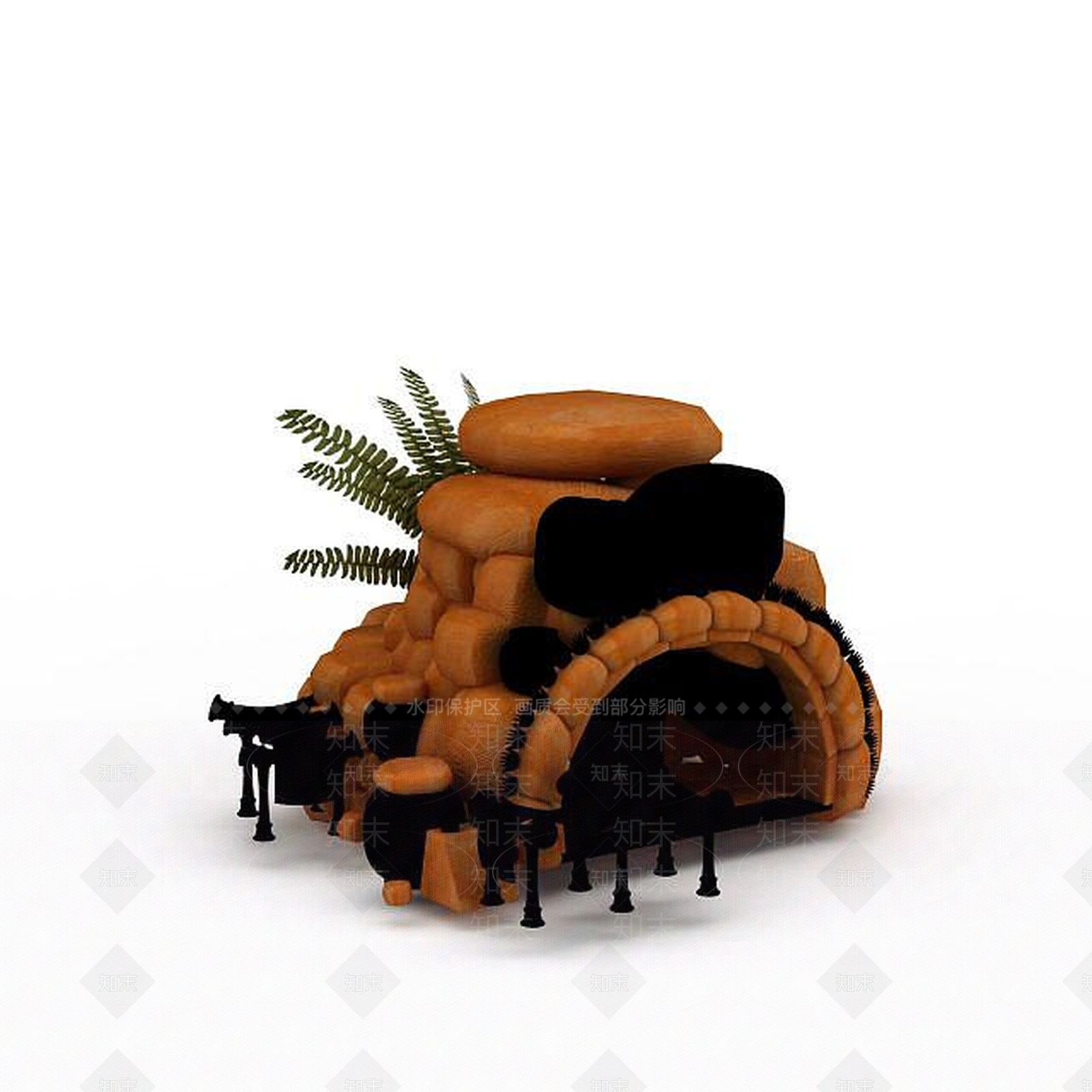 现代游戏石洞小屋3D模型下载【ID:1197776398】