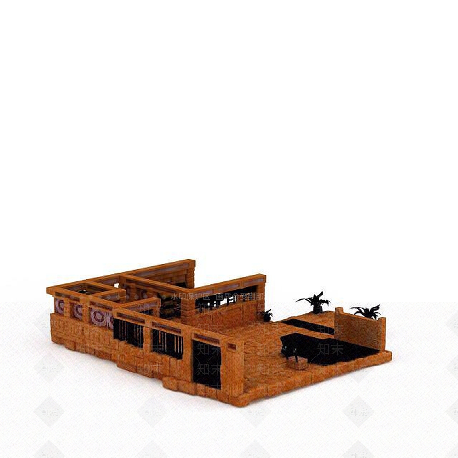 现代游戏餐厅场景3D模型下载【ID:1197776961】