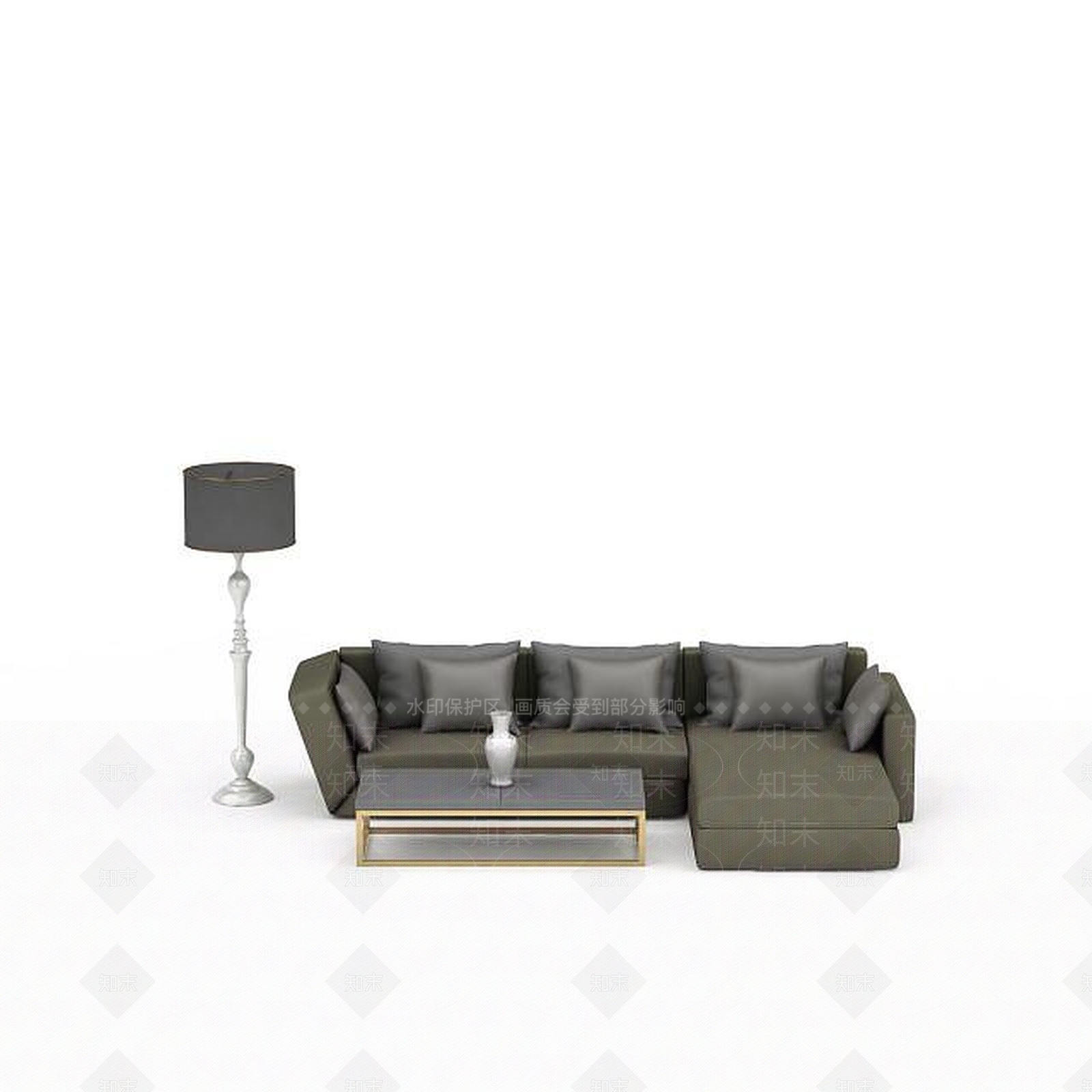 现代双人沙发3D模型下载【ID:1199844136】