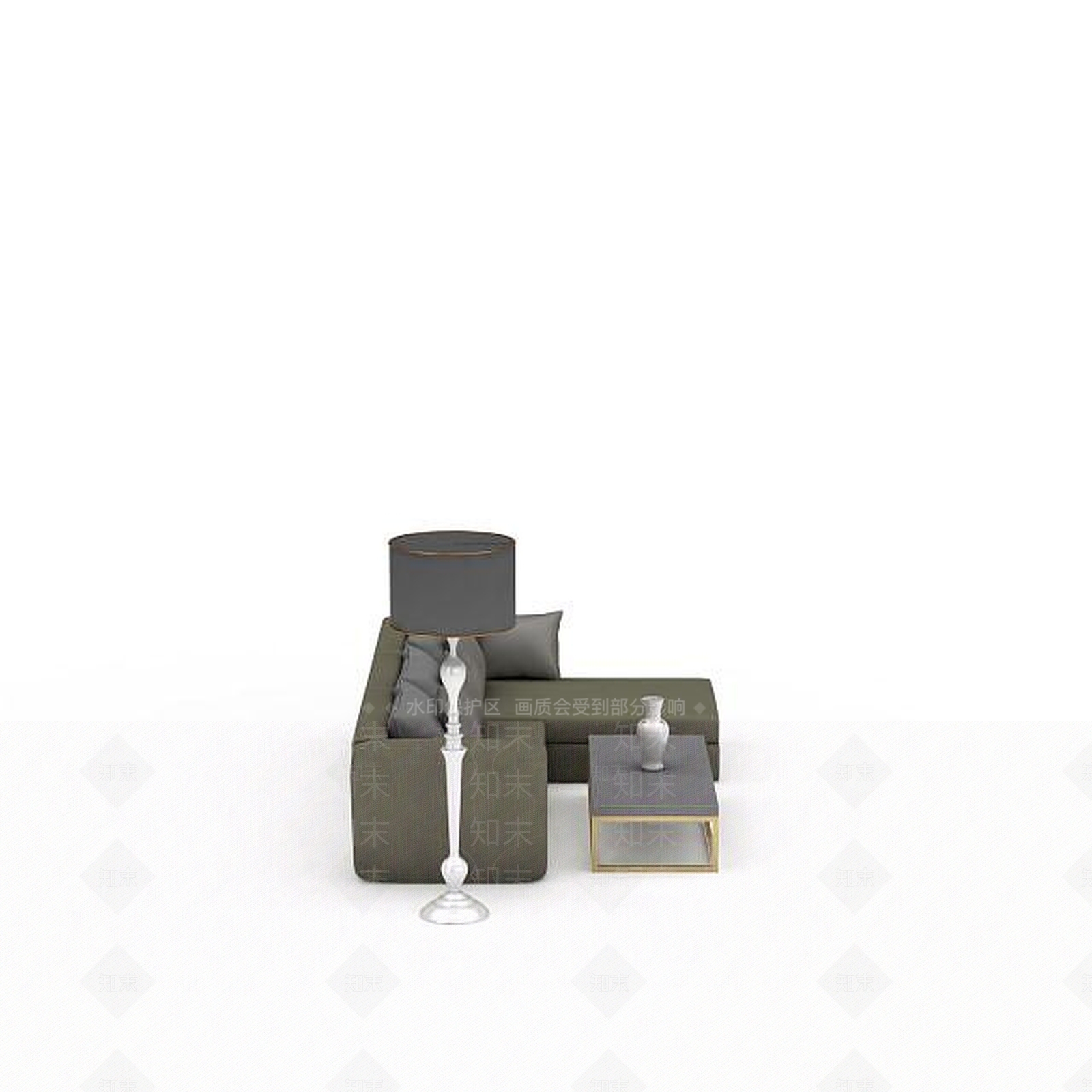 现代双人沙发3D模型下载【ID:1199844136】