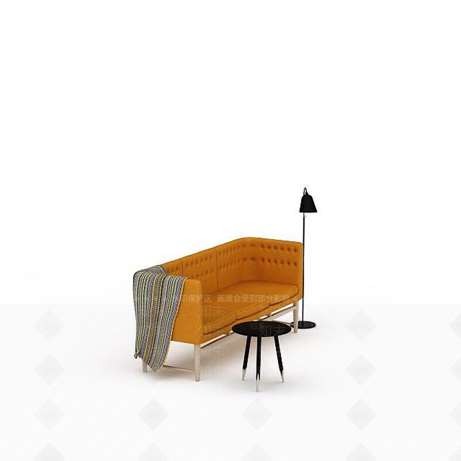 现代双人沙发3D模型下载【ID:1197600820】
