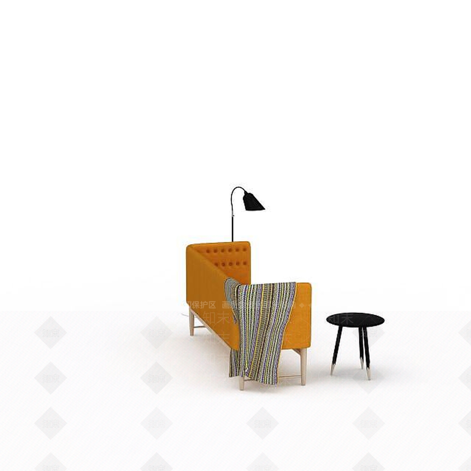 现代双人沙发3D模型下载【ID:1197600820】