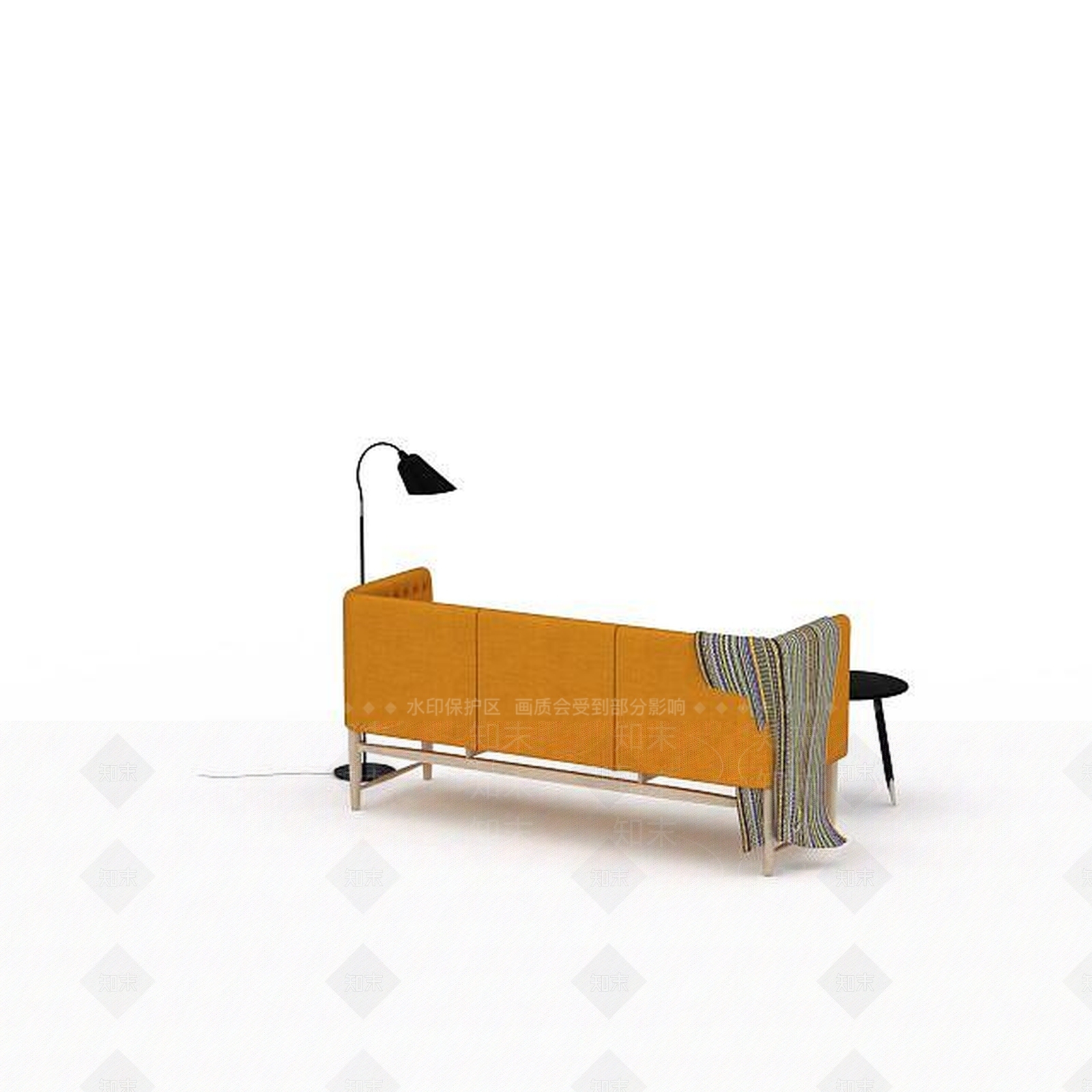 现代双人沙发3D模型下载【ID:1197600820】