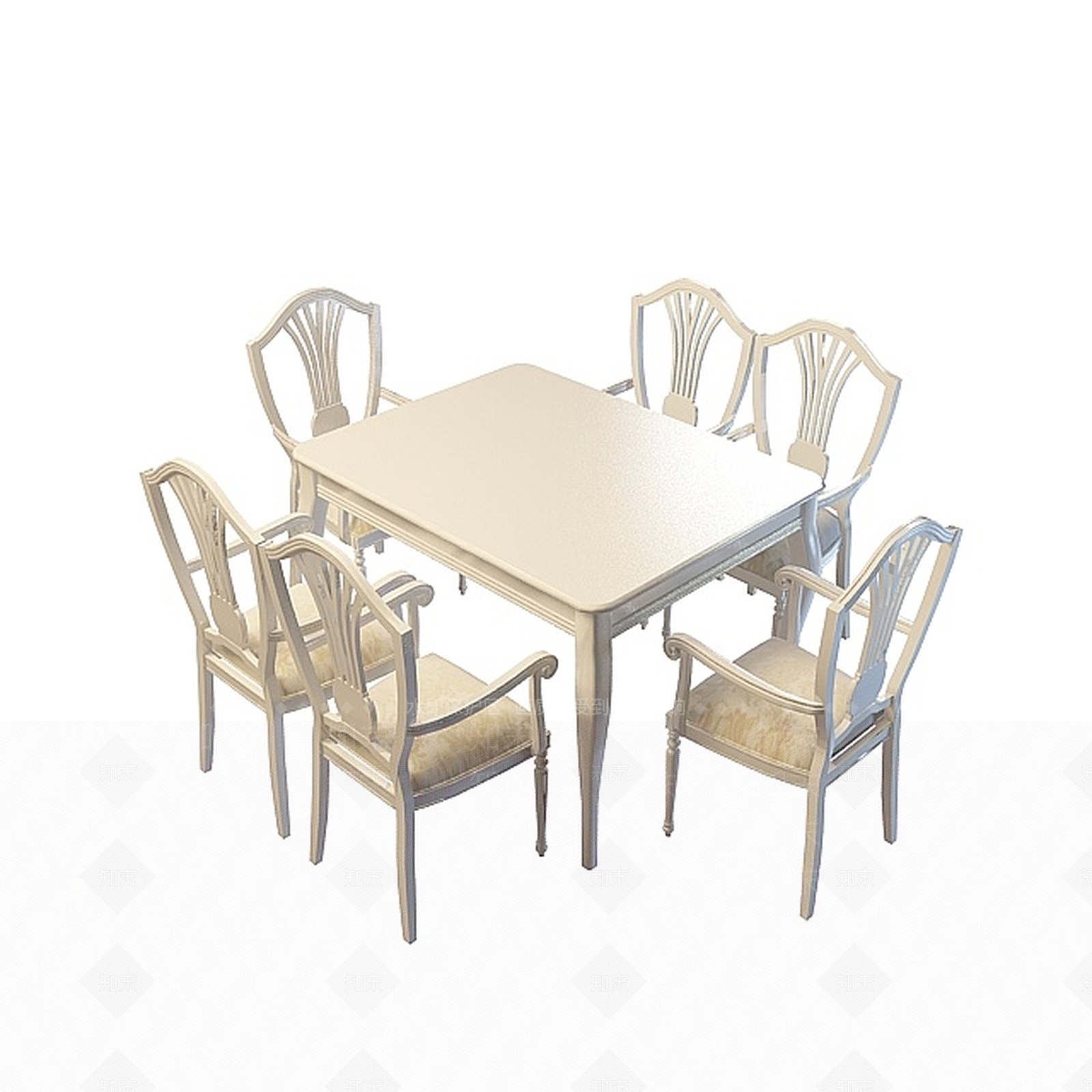 现代书桌椅3D模型下载【ID:1197601236】
