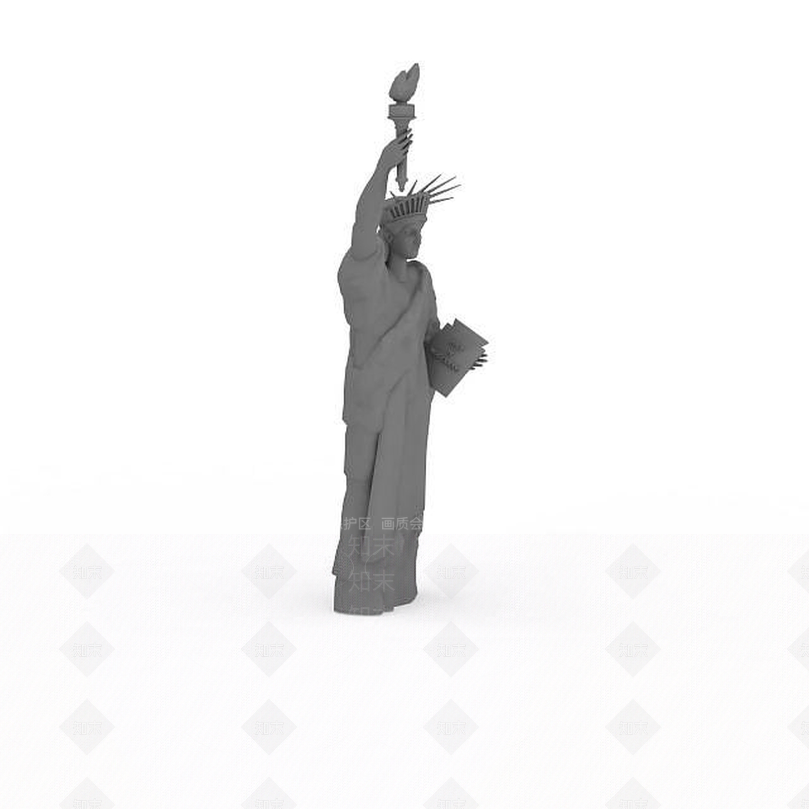 现代自由女神雕像3D模型下载【ID:1197601421】