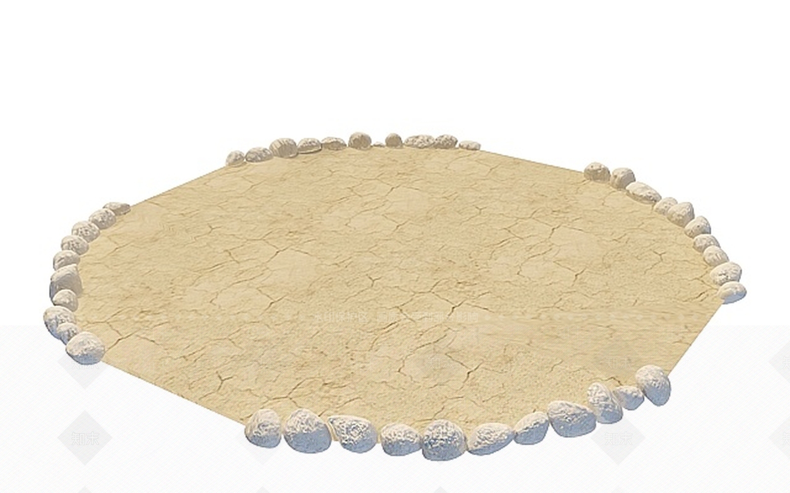 现代石头堆园林小品3D模型下载【ID:1197601526】