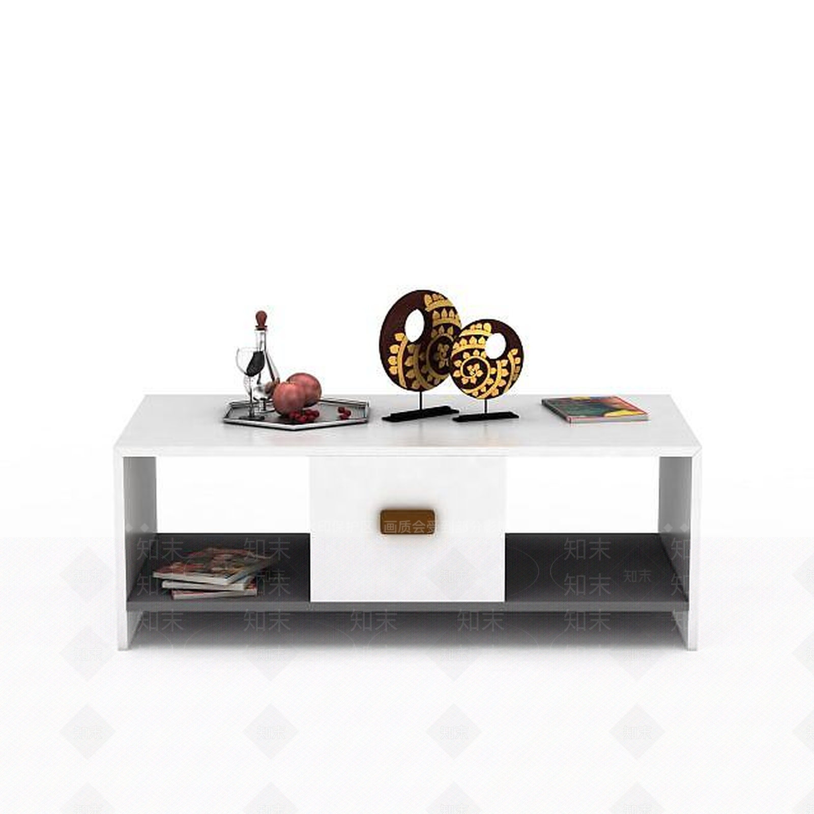 现代客厅桌几3D模型下载【ID:1197602240】