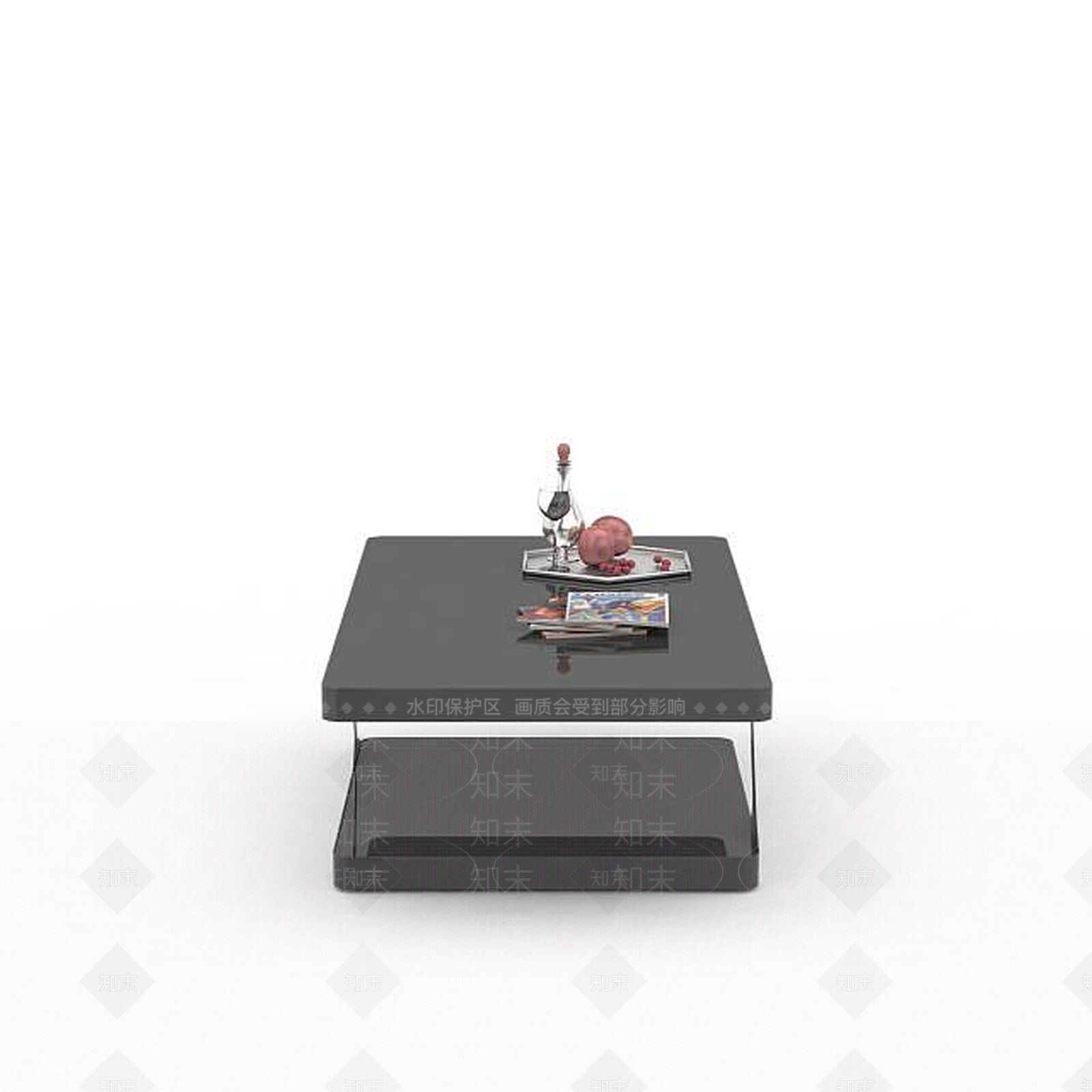 现代风格客厅茶几3D模型下载【ID:1197603027】