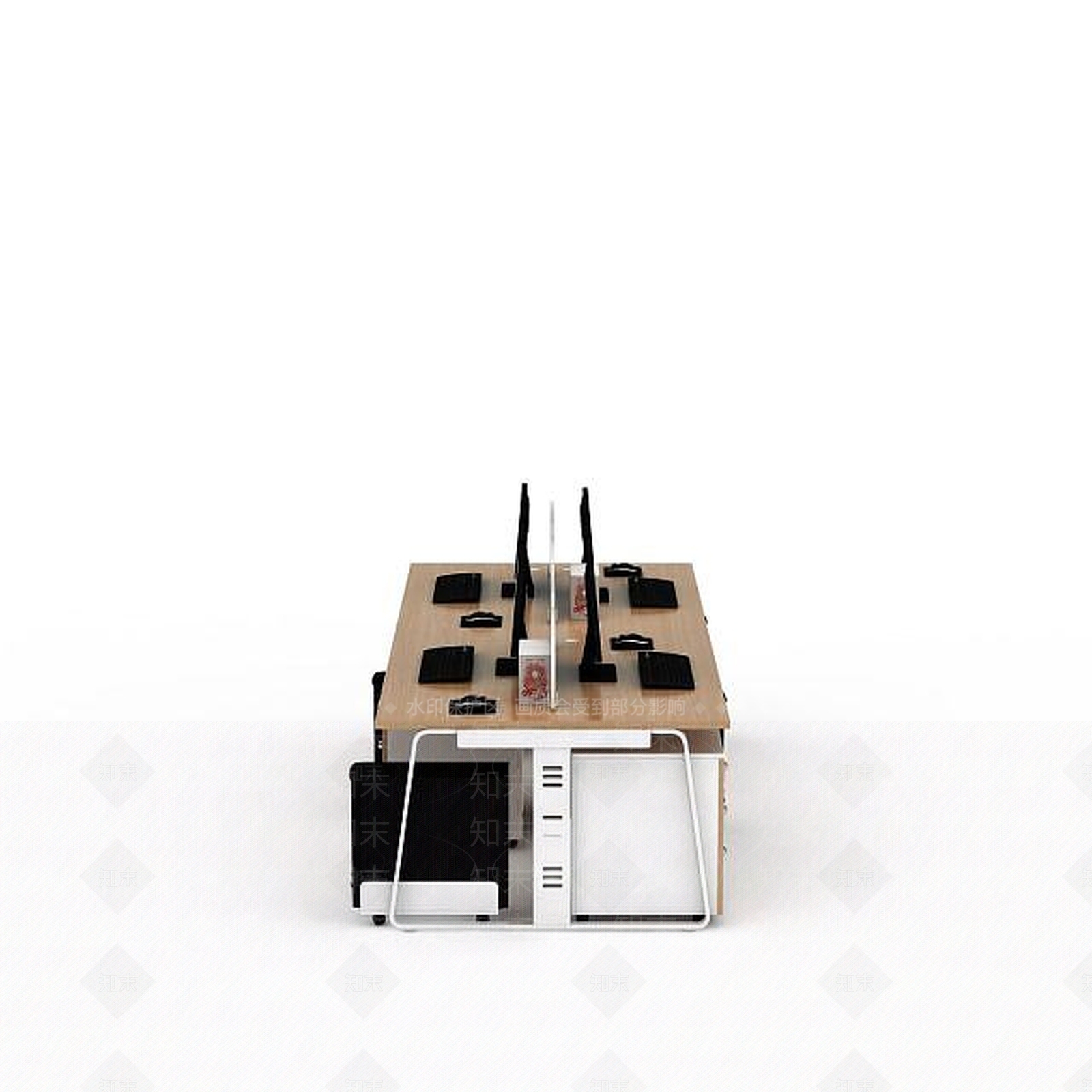 现代办公桌椅组合3D模型下载【ID:1197603338】