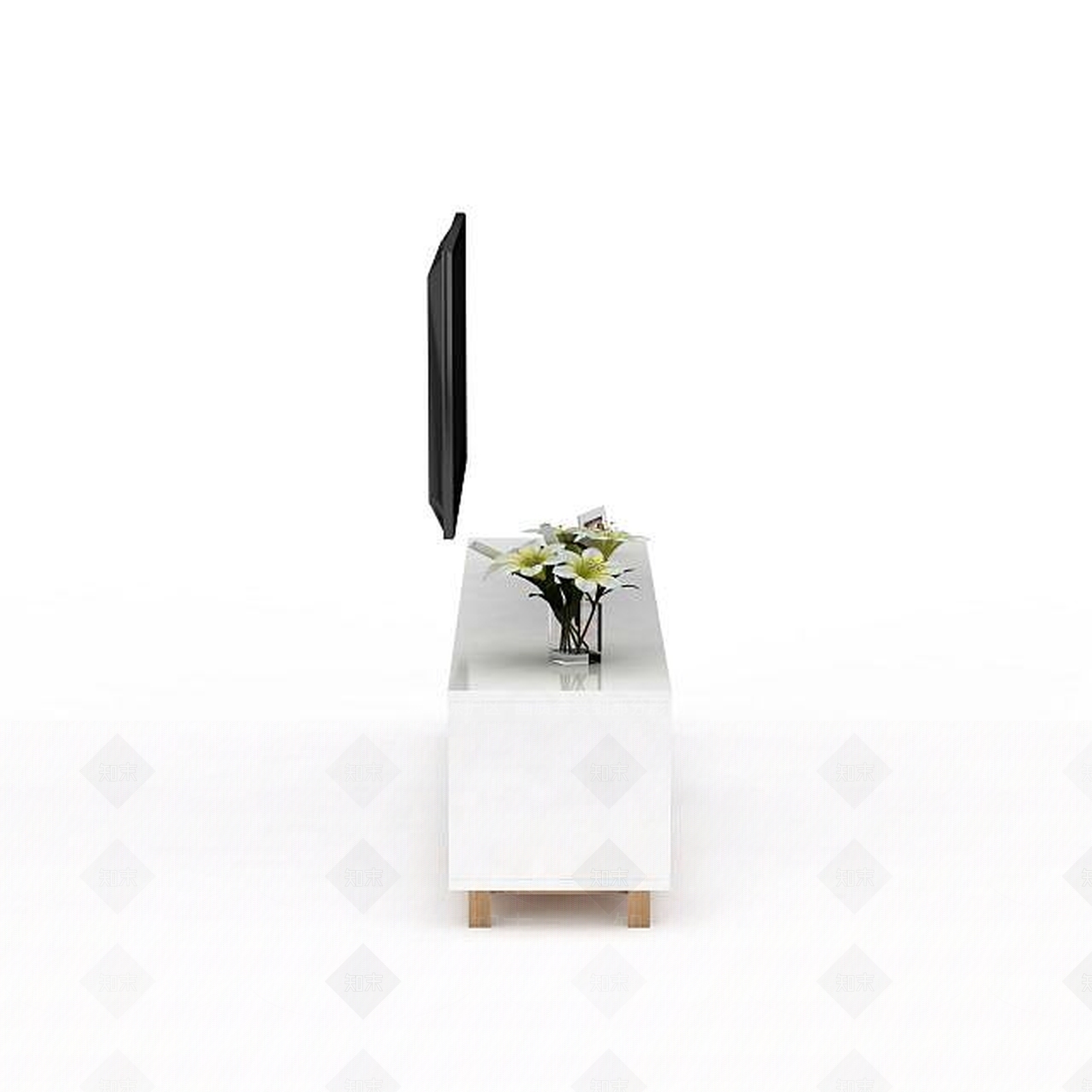 现代客厅电视柜3D模型下载【ID:1197605152】