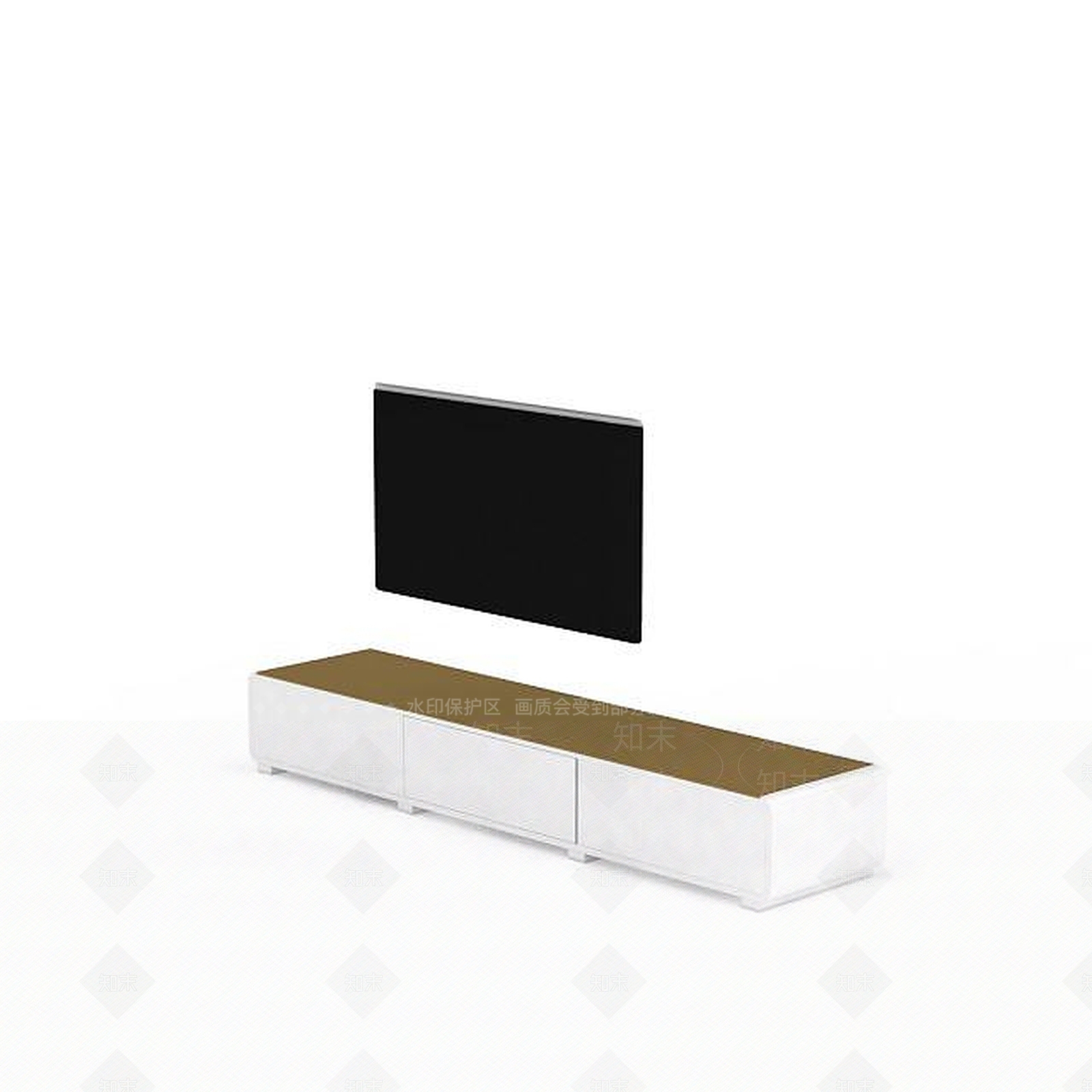 现代客厅电视柜3D模型下载【ID:1197605243】