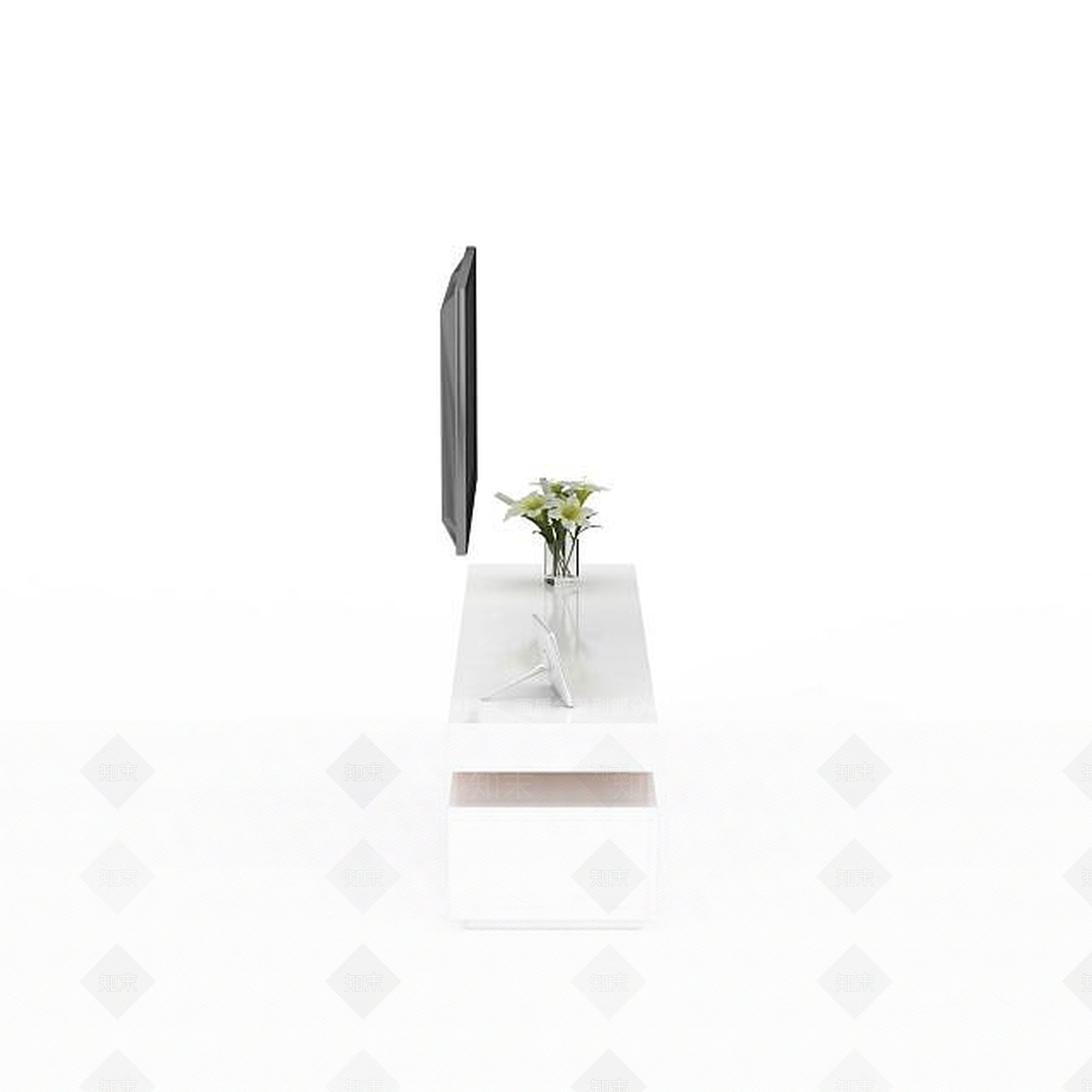现代客厅电视柜3D模型下载【ID:1197605727】