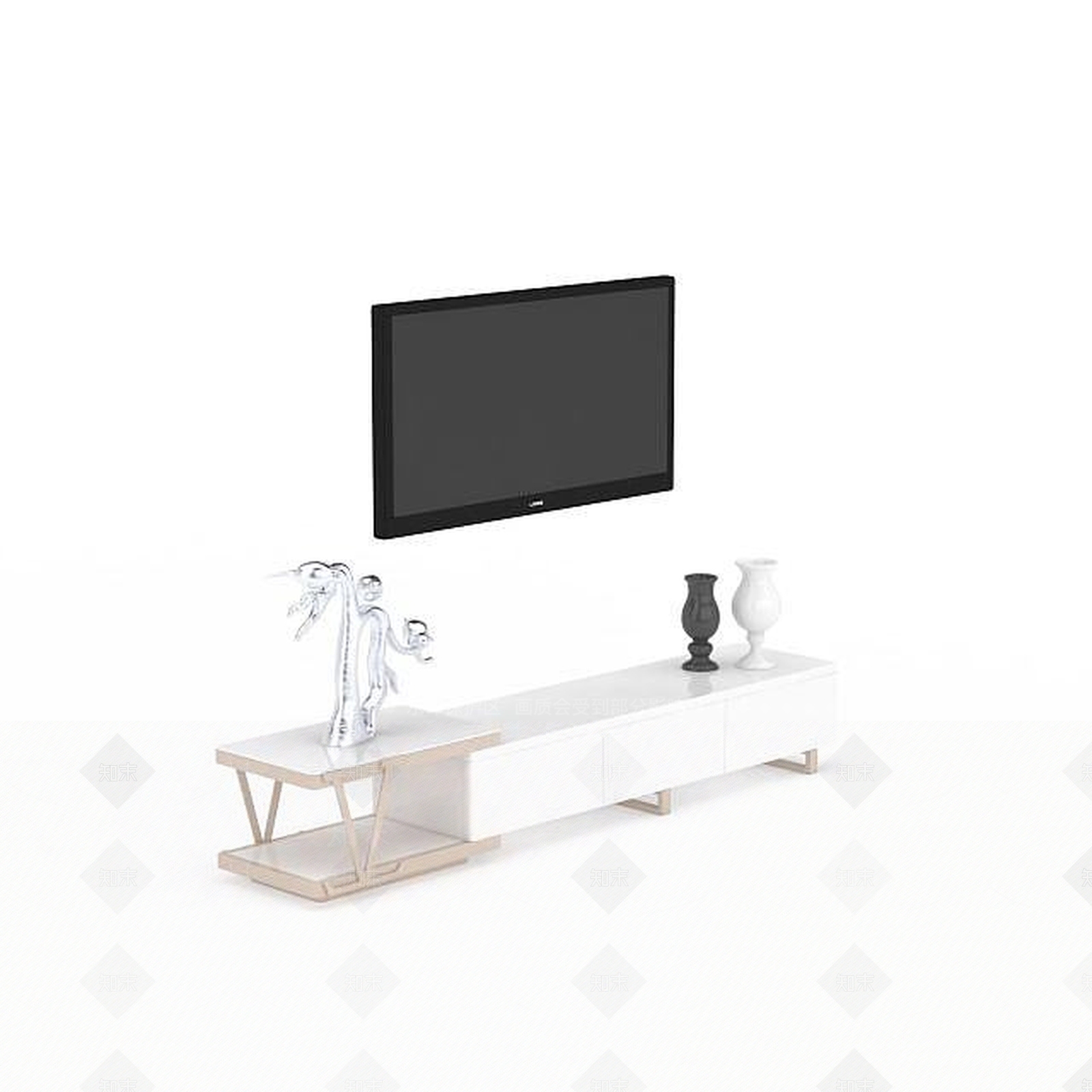 现代风格电视柜3D模型下载【ID:1197606084】