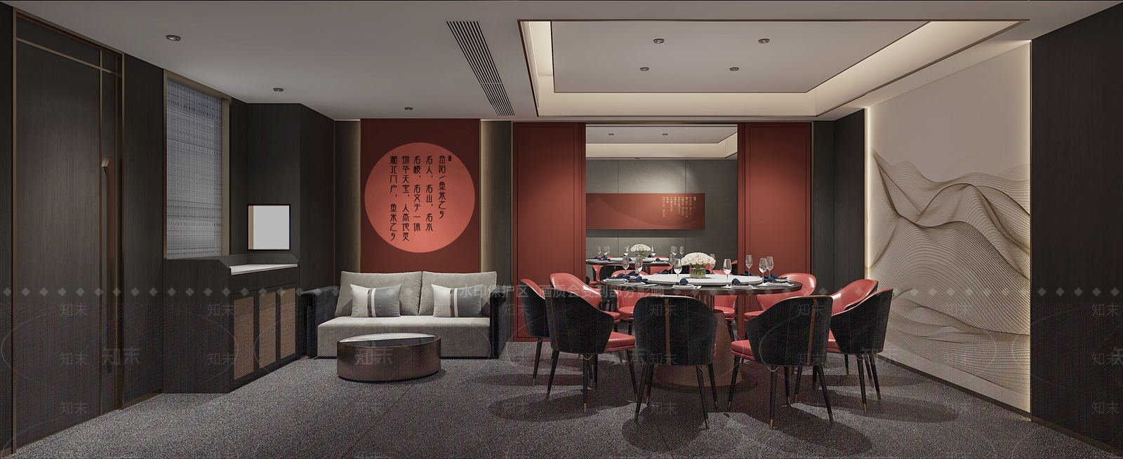 现代中餐厅3D模型下载【ID:1197607201】