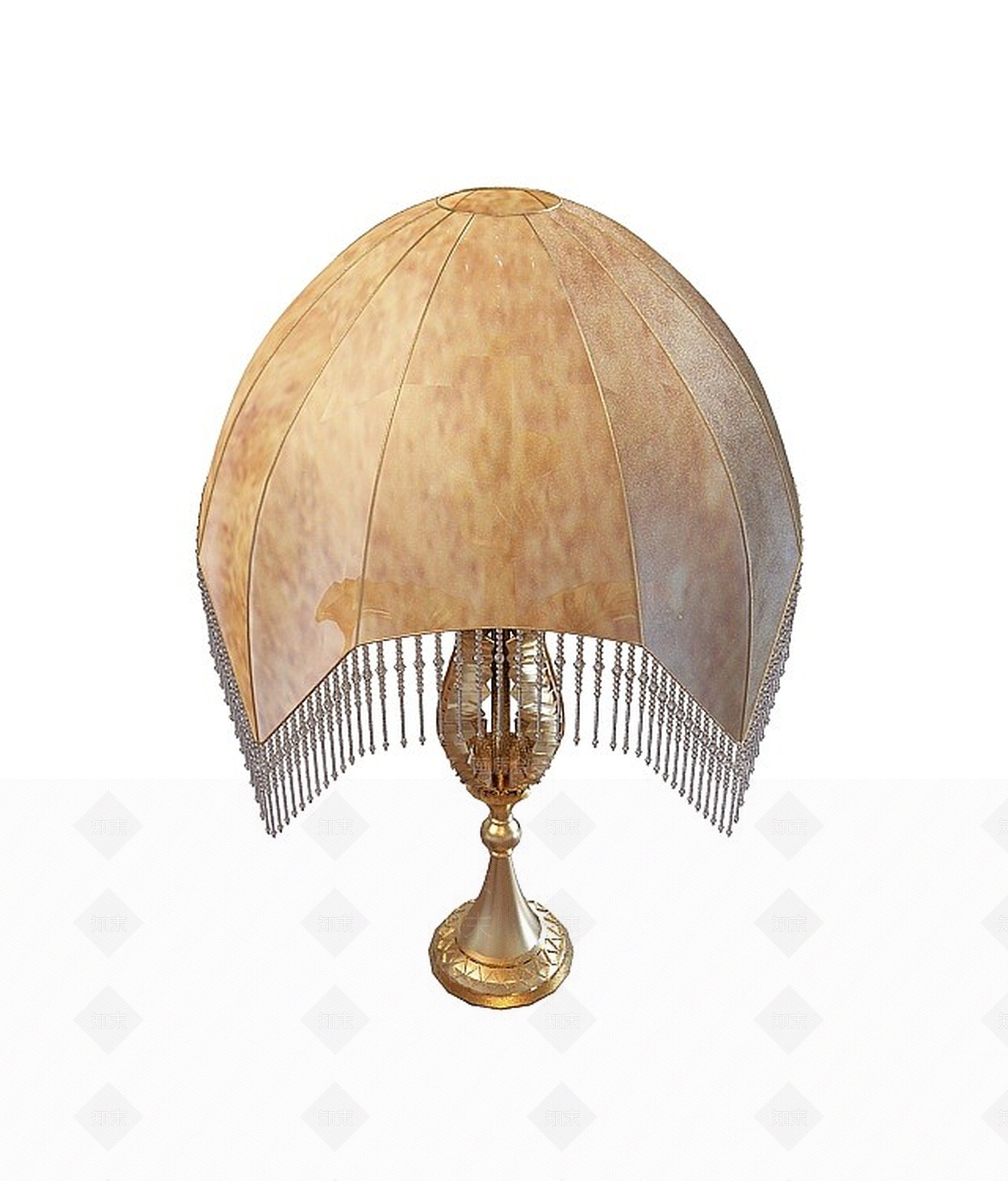 现代宫殿精美台灯3D模型下载【ID:1197607337】