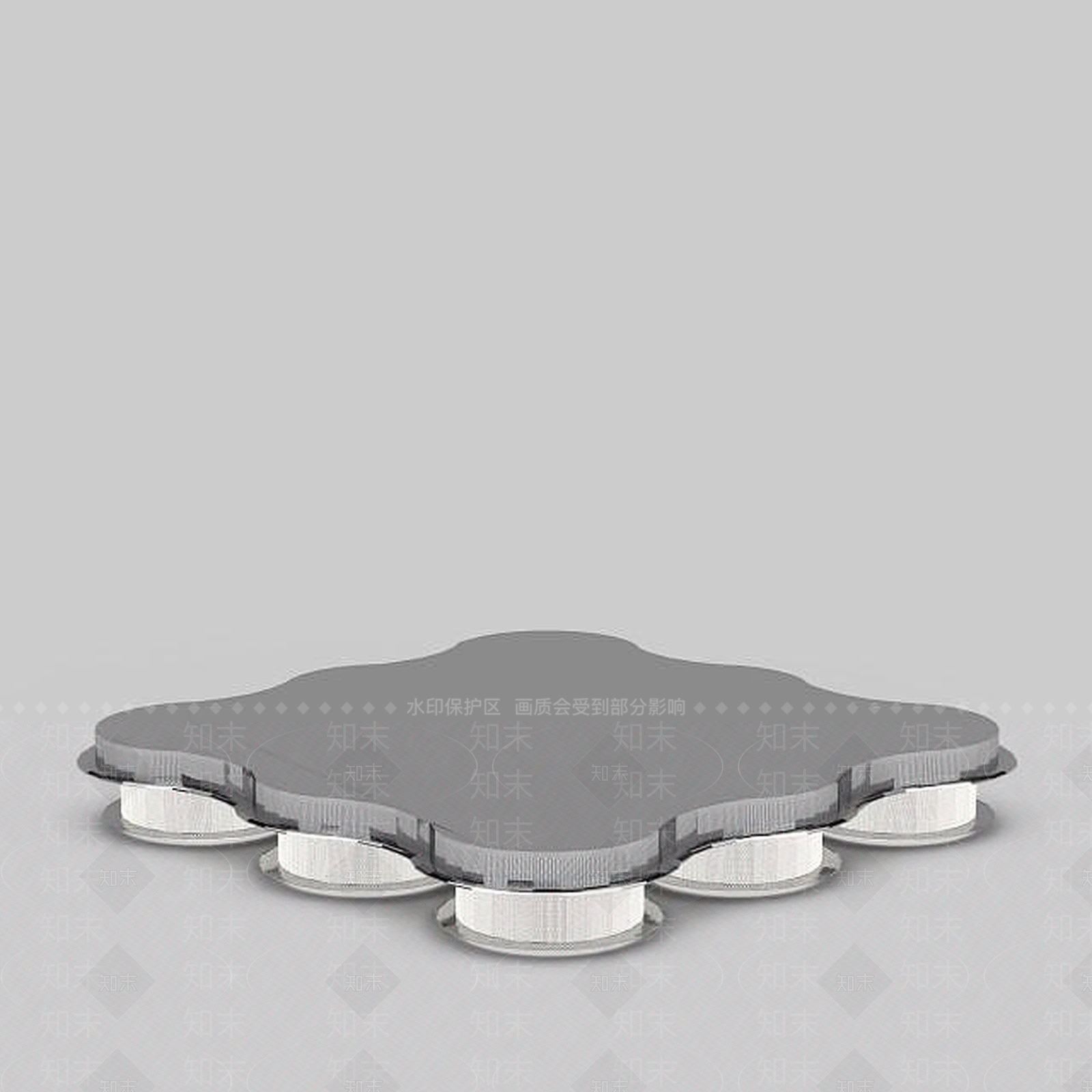 现代客厅吸顶灯3D模型下载【ID:1197608525】