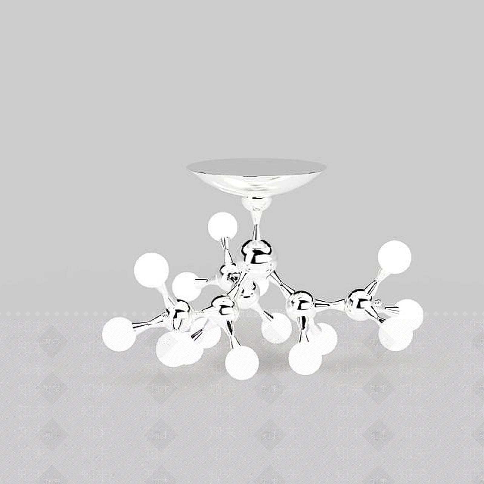 现代大厅吸顶灯3D模型下载【ID:1197608931】