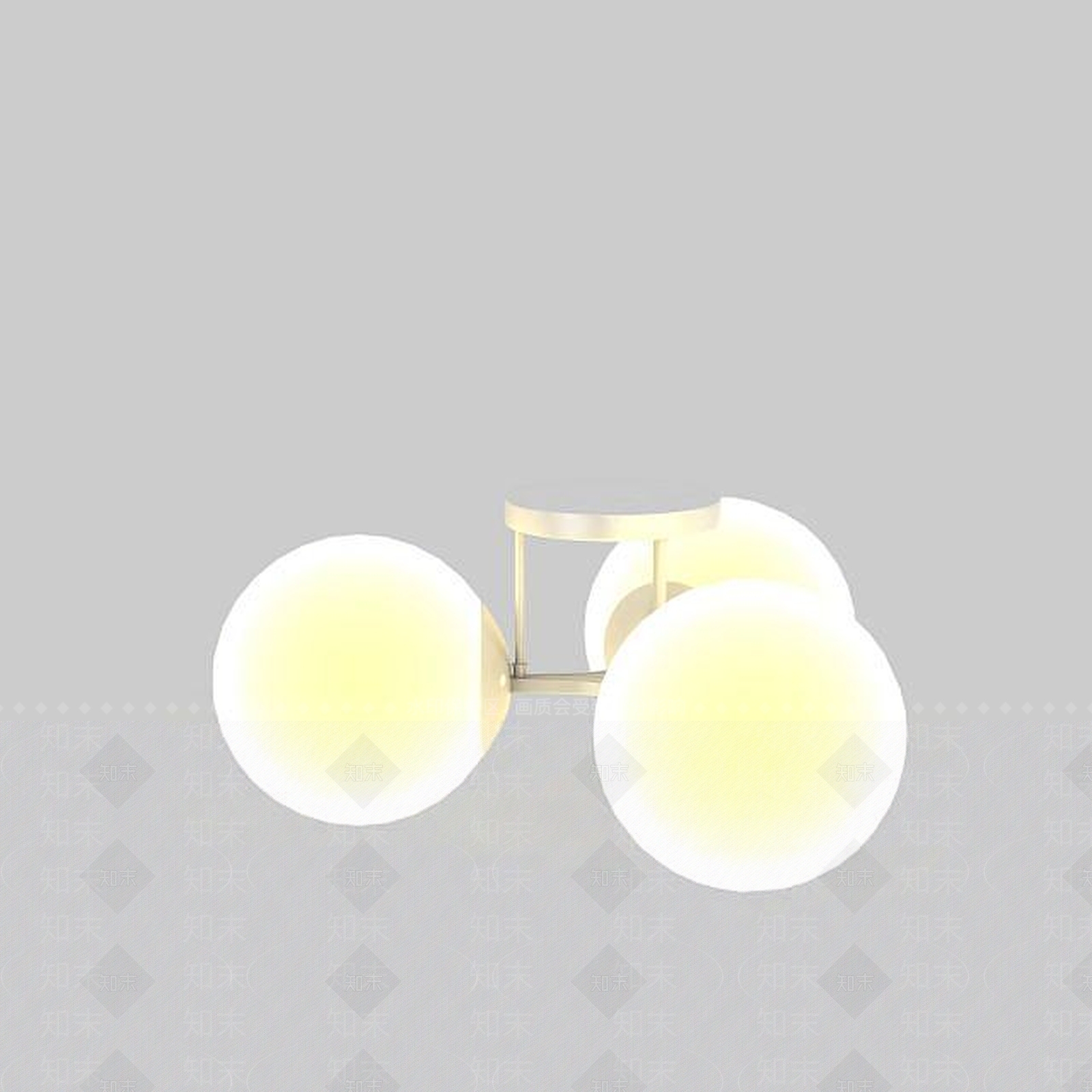 现代吊灯灯泡3D模型下载【ID:1197609069】