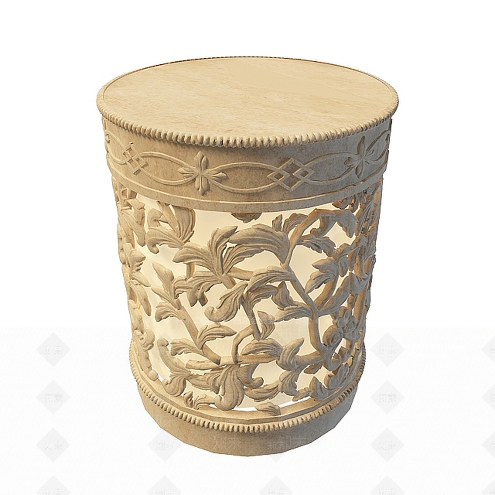 欧式古典欧式镂空雕花落地灯3D模型下载【ID:1197609358】