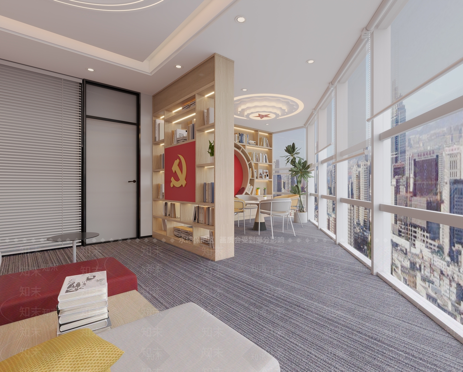 现代党建展厅3D模型下载【ID:1197610815】
