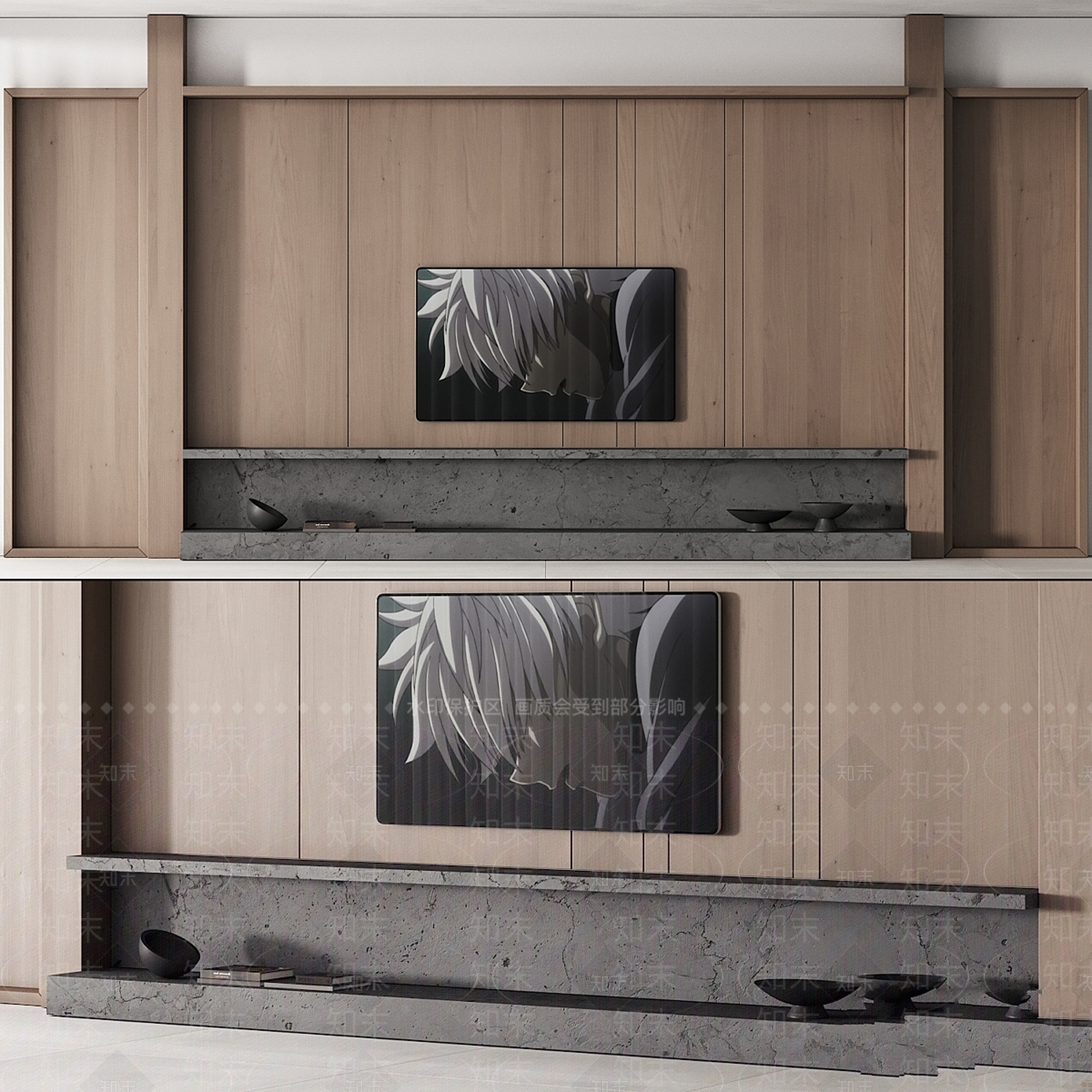 电视背景墙3D模型下载【ID:1197614444】