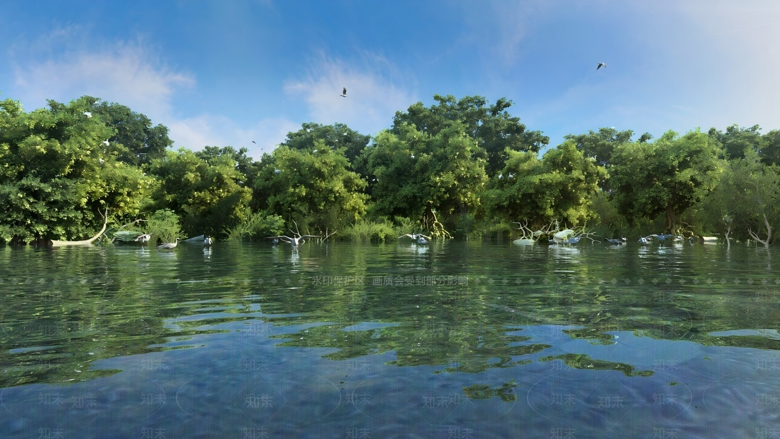 现代生态湿地3D模型下载【ID:1197620809】