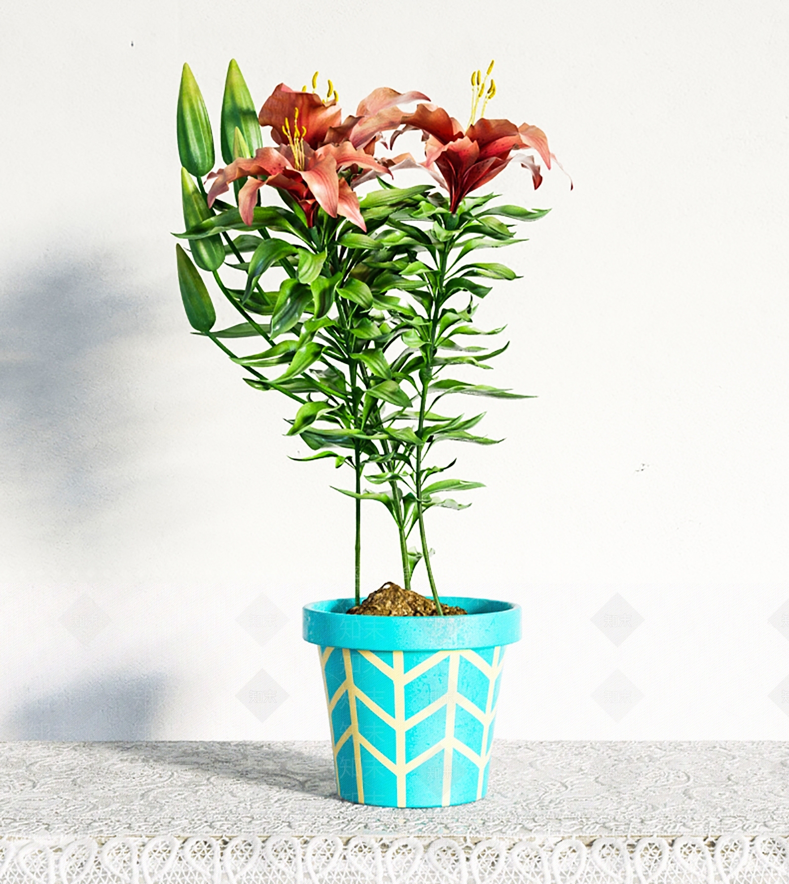 花3D模型下载【ID:1197623077】