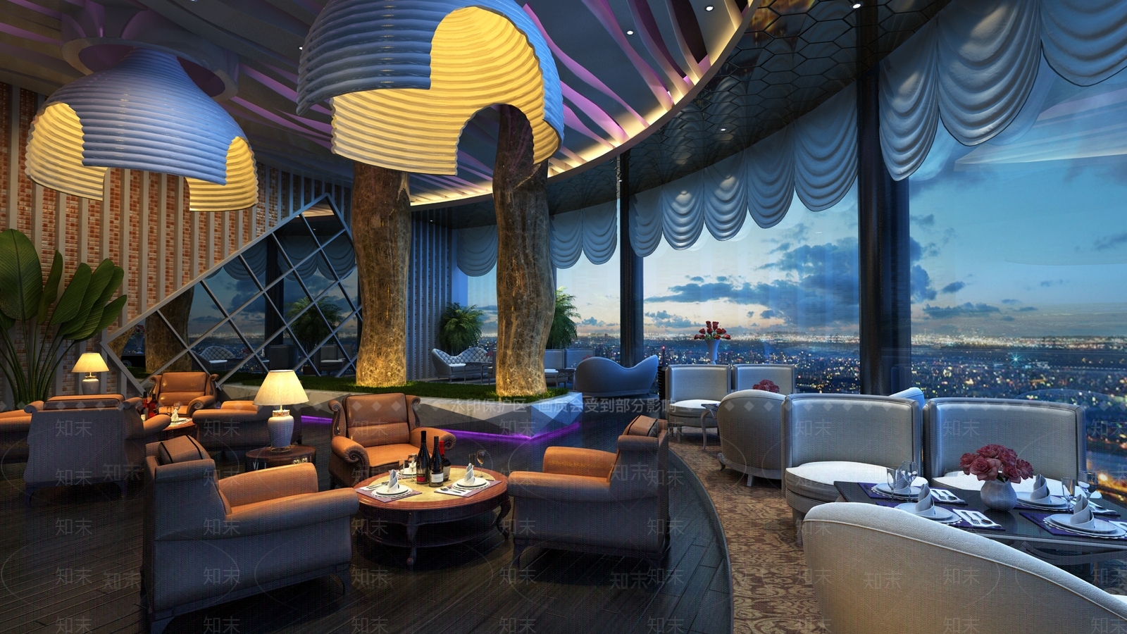 现代中餐厅3D模型下载【ID:1197624302】