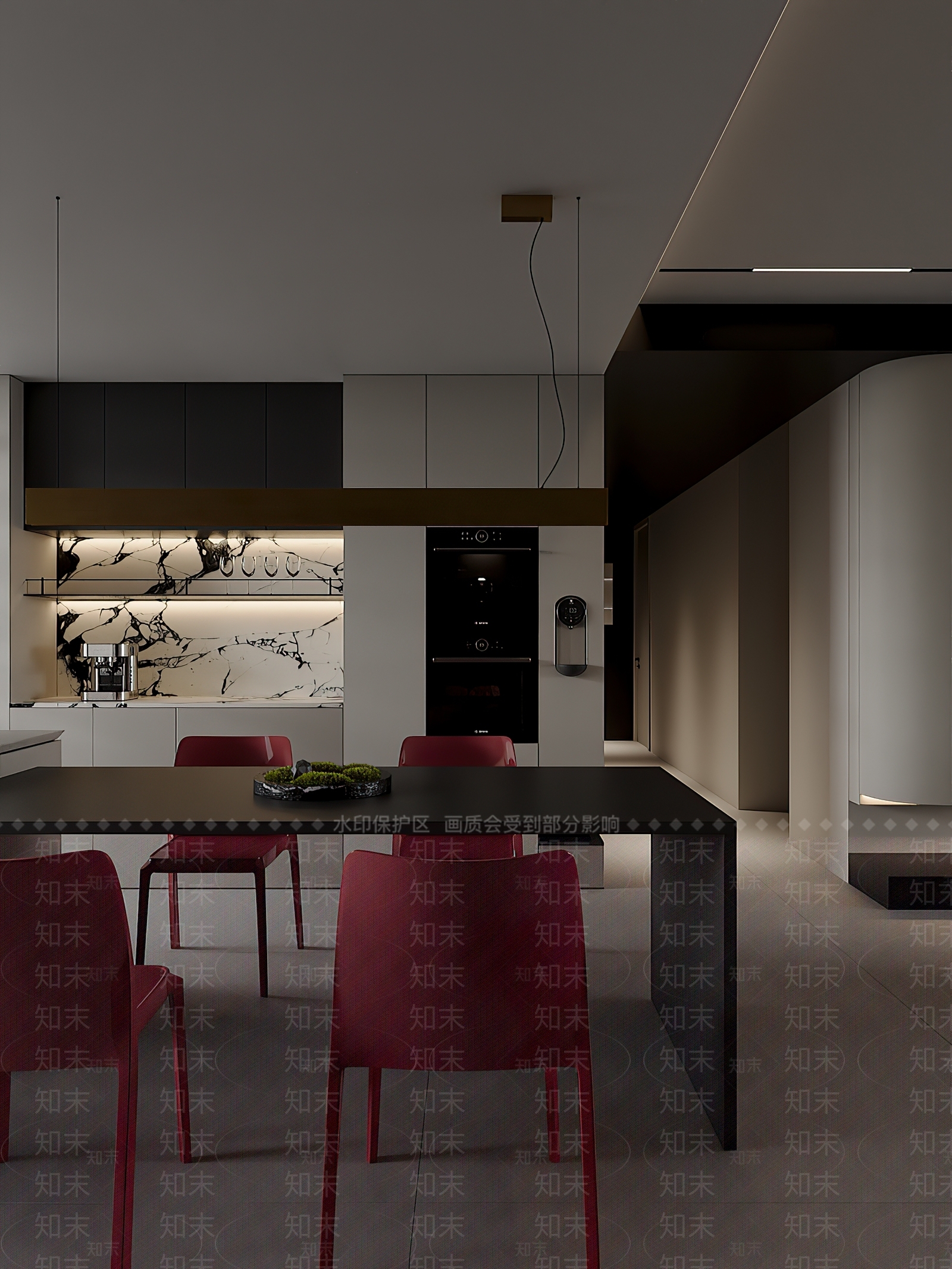现代餐桌3D模型下载【ID:1197626389】