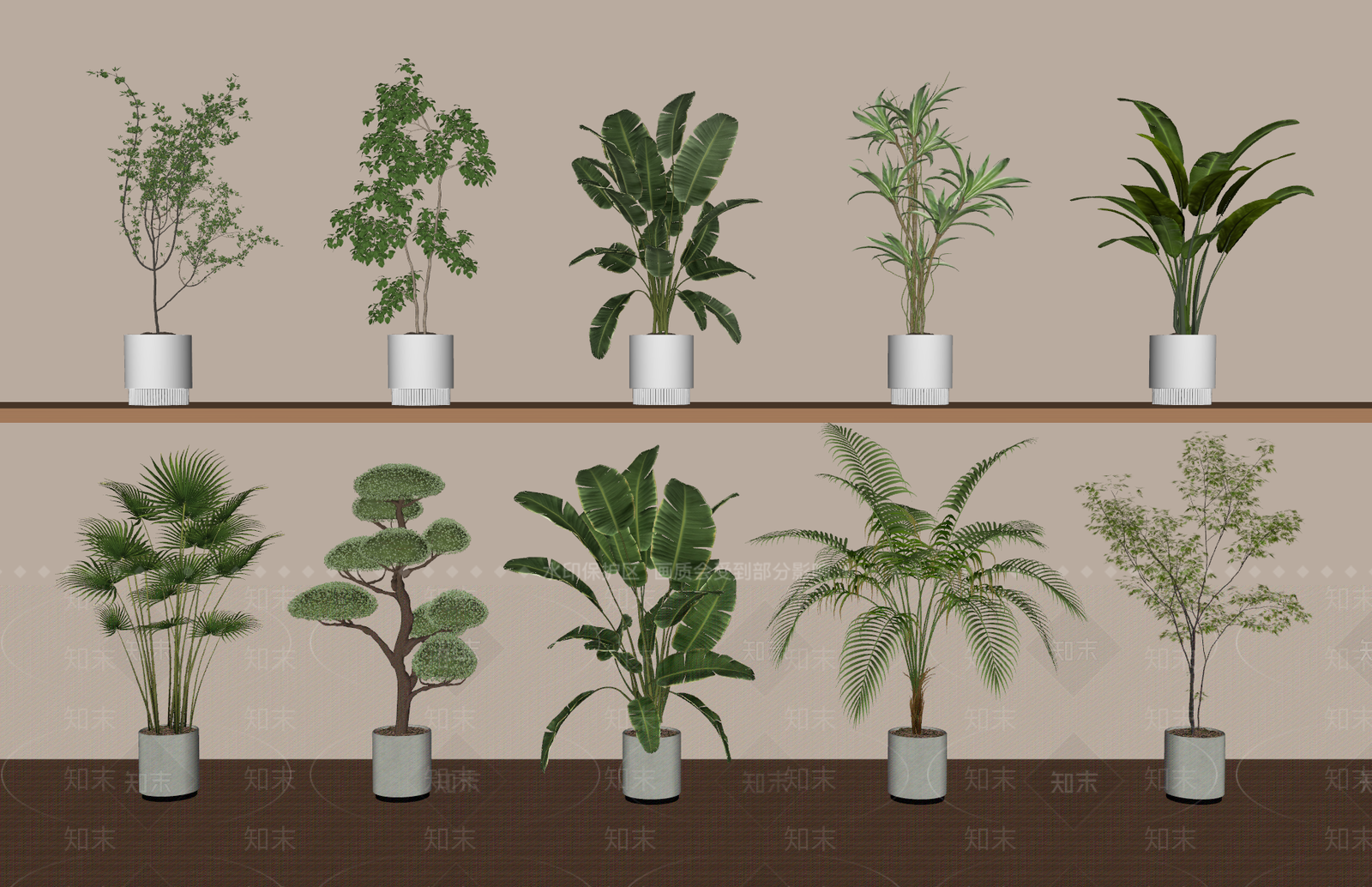 盆栽SU模型下载【ID:1197630790】