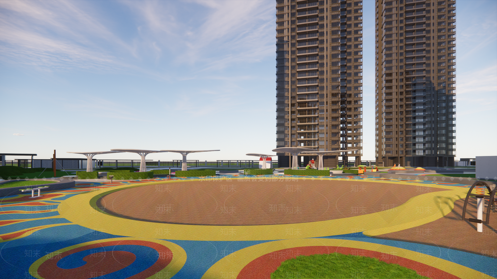 现代小区建筑SU模型下载【ID:1197631439】