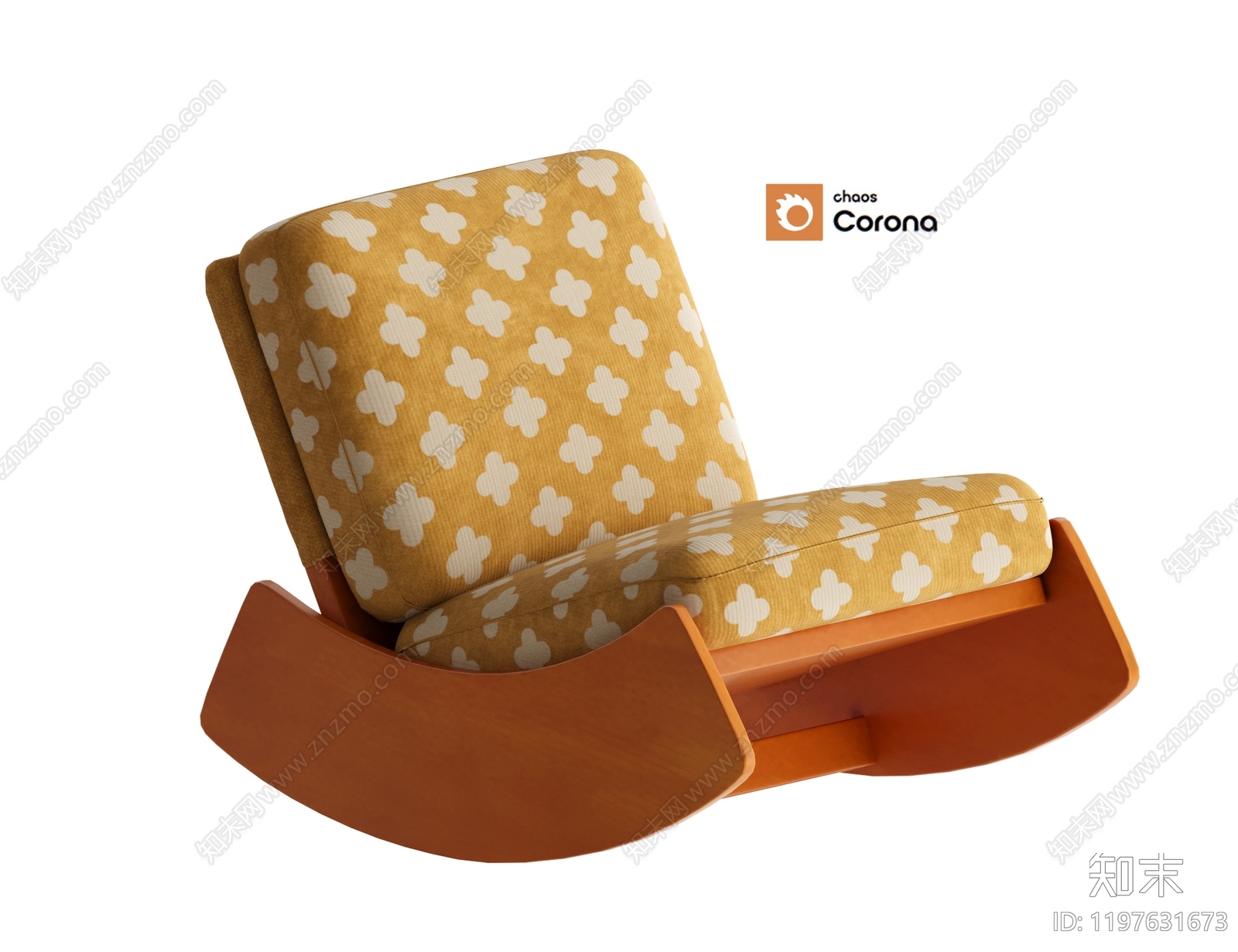 复古奶油儿童椅SU模型下载【ID:1197631673】