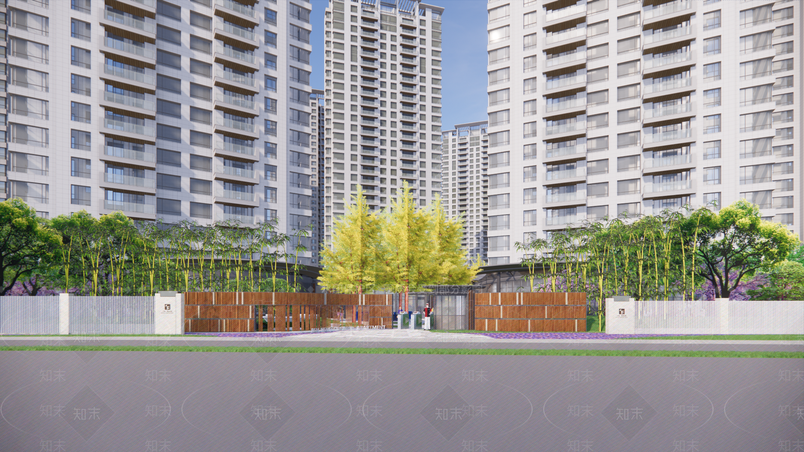 现代小区建筑SU模型下载【ID:1197632090】