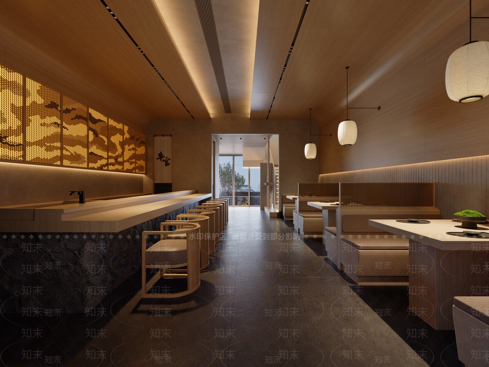 日式日料店3D模型下载【ID:1197632222】